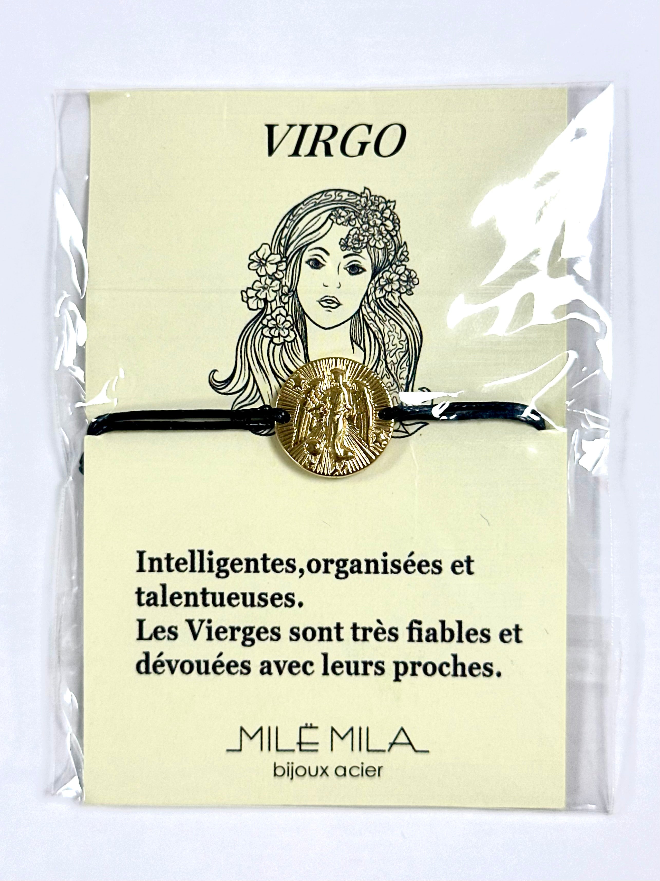 Bracelet zodiaque Vierge en acier inoxydable – La Tienda