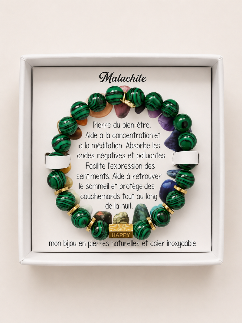 Bracelet en pierre — Malachite