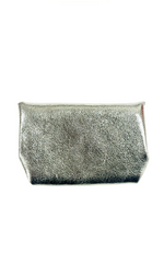 Porte-monnaie en cuir triple pochette - Argent