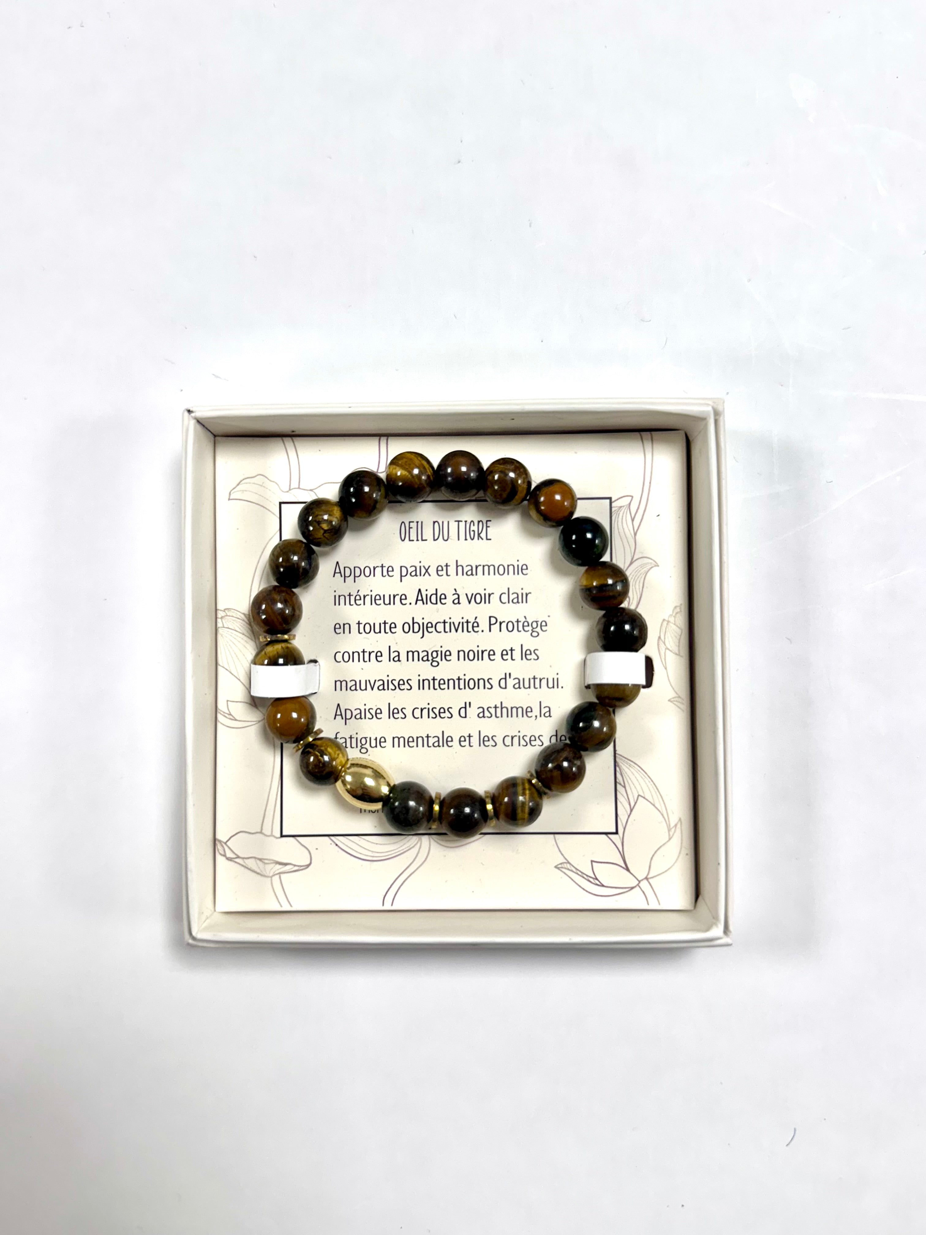 Bracelet en Pierre Naturelle - Œil du Tigre