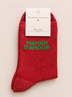Chaussettes à paillettes « Maman d’amour »