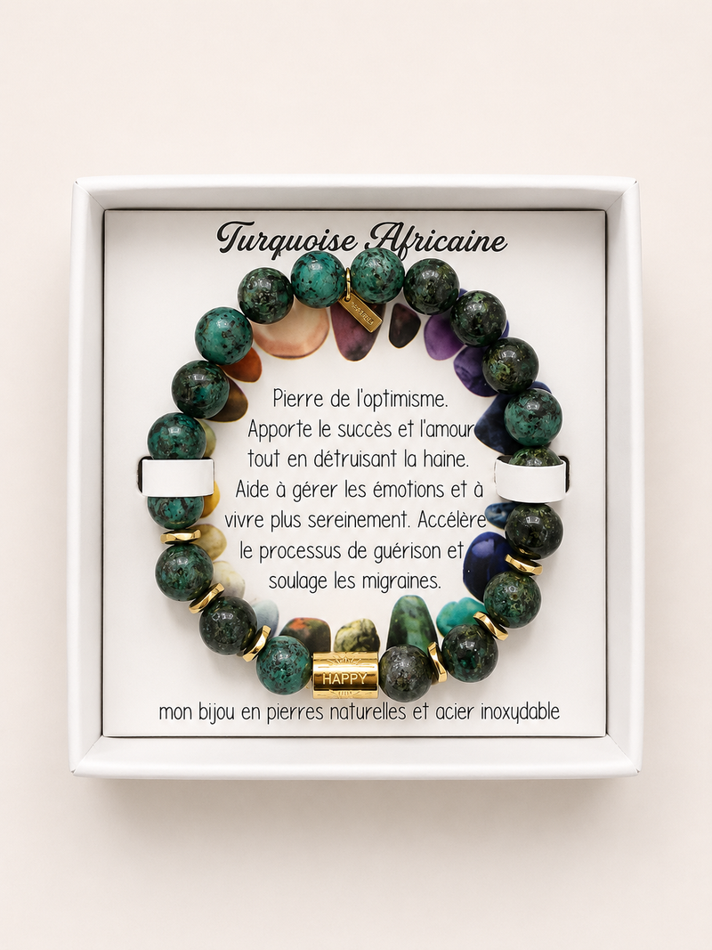 Bracelet en pierre — Turquoise africaine