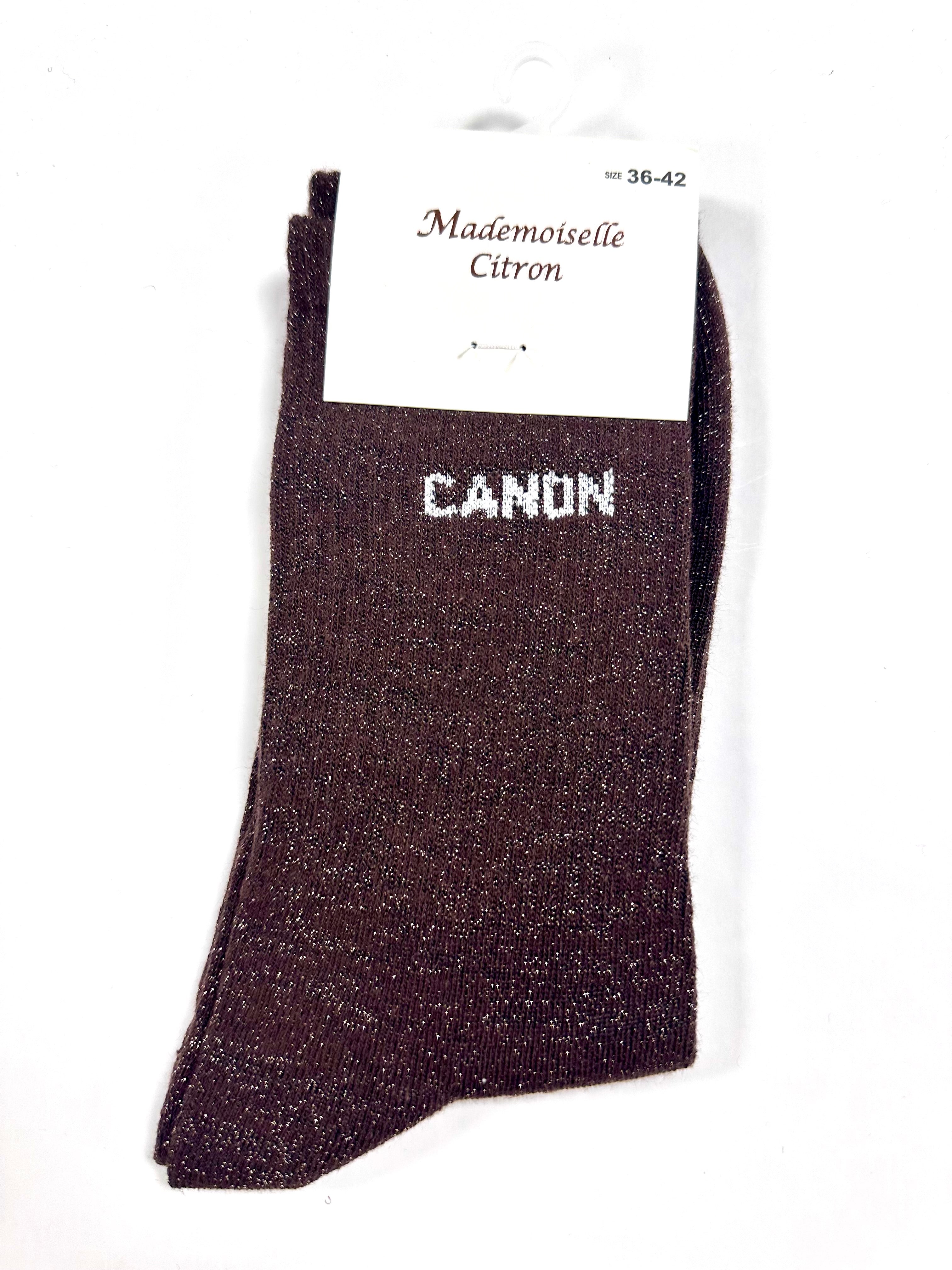 Chaussettes à Paillettes - Canon (Marron)
