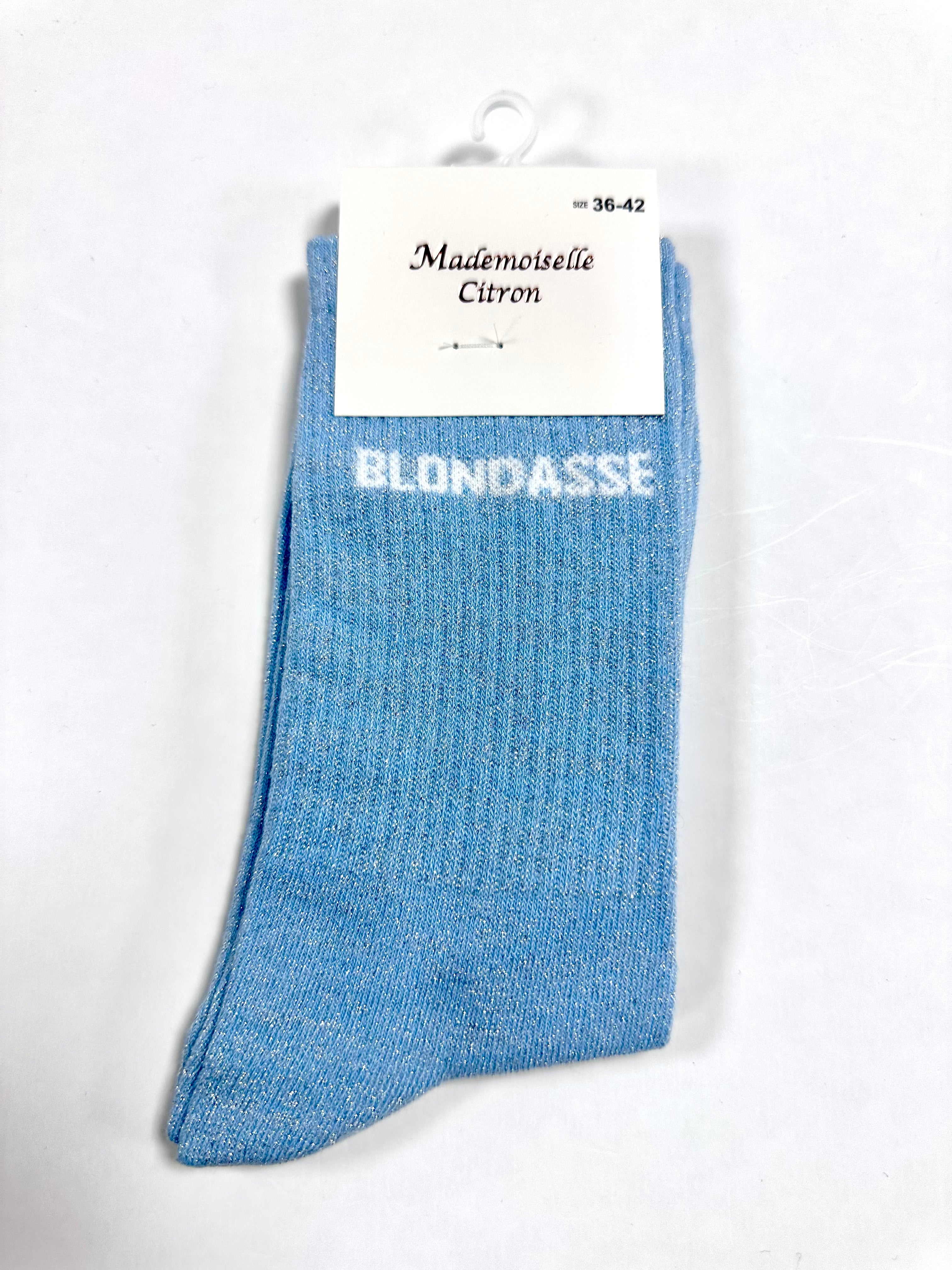 Chaussettes à Paillettes - Blondasse (Bleu clair)