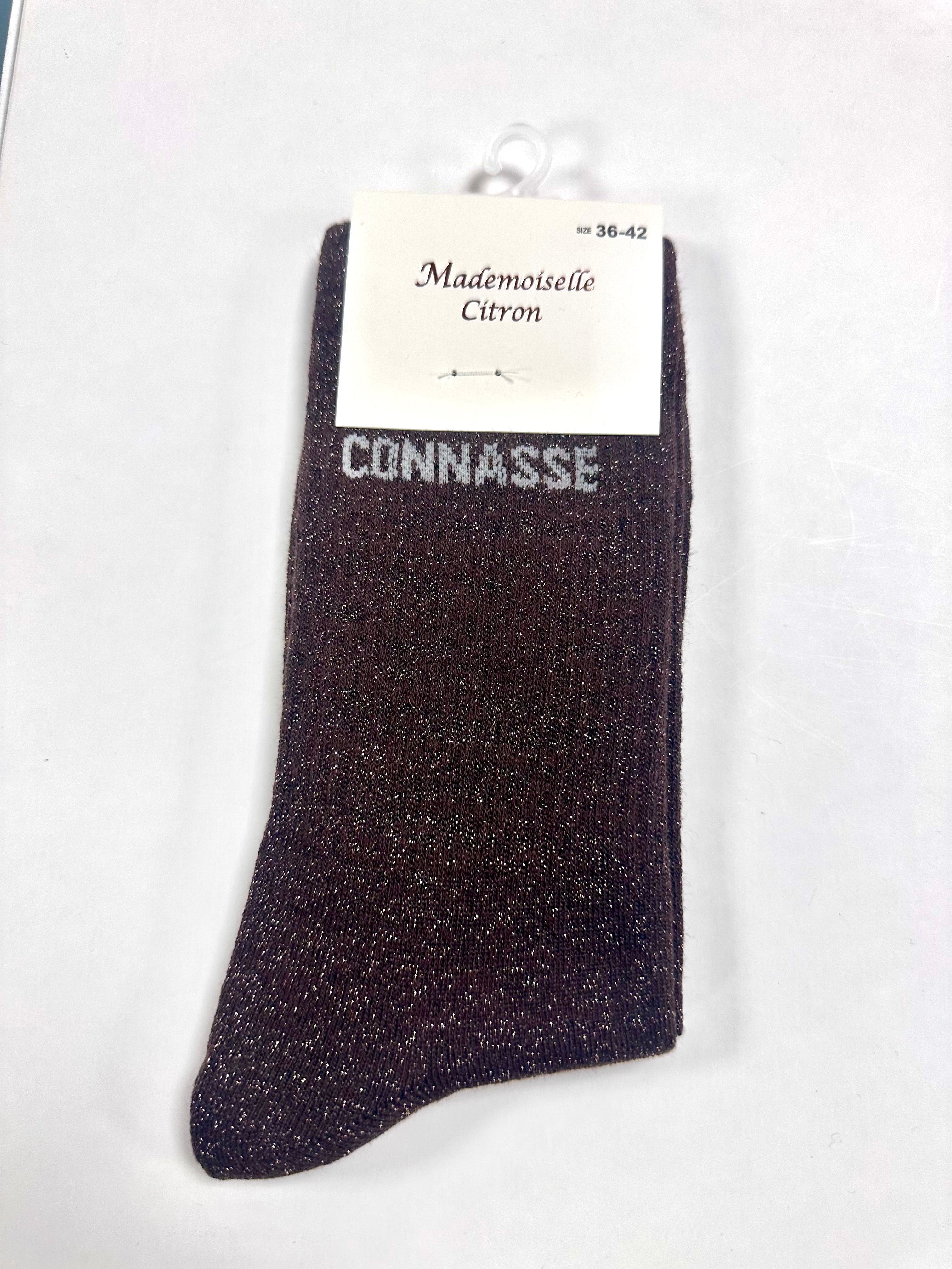 Chaussettes à Paillettes - Connasse (Marron)