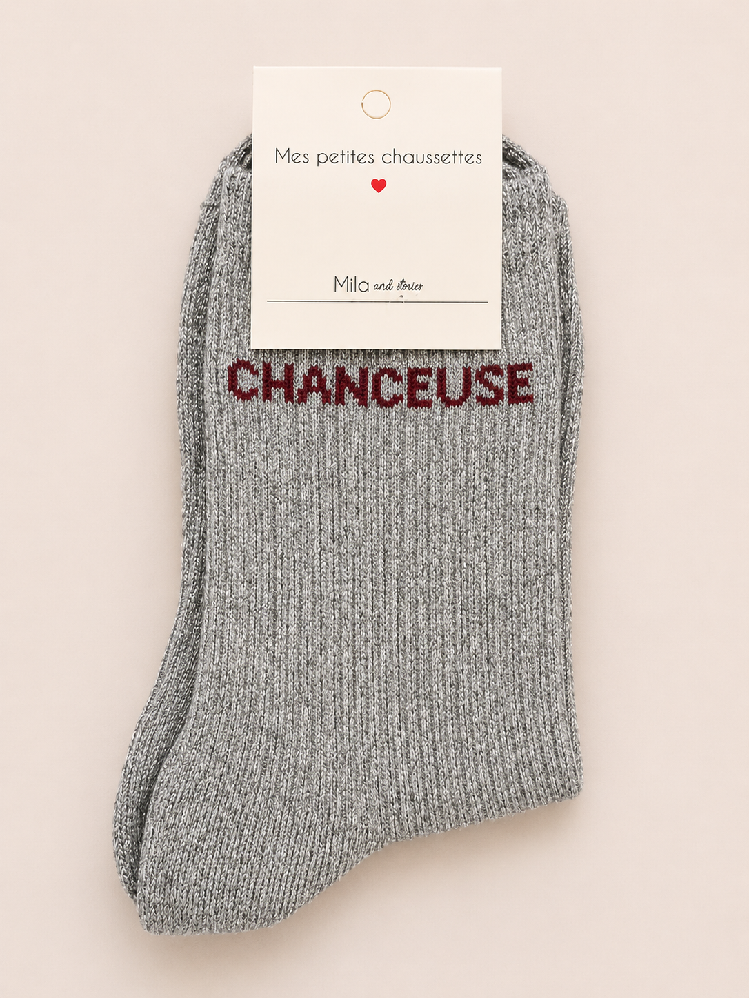 Chaussettes à paillettes « Chanceuse »