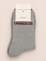 Chaussettes à paillettes « Chanceuse »