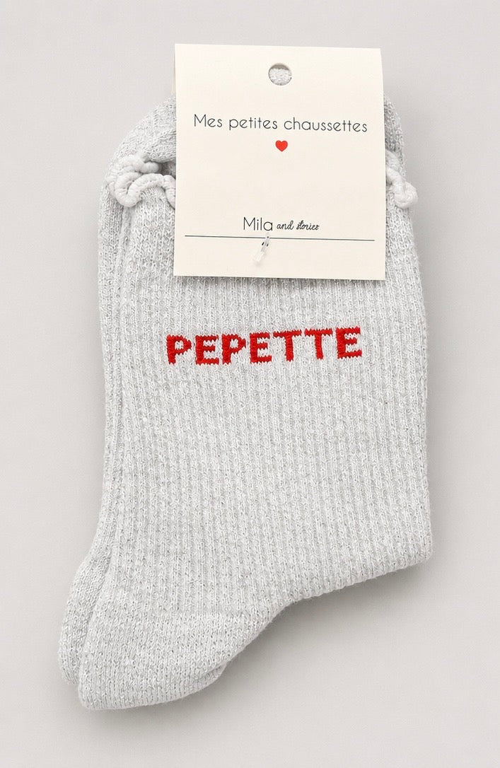 Chaussettes à paillettes « Pepette »