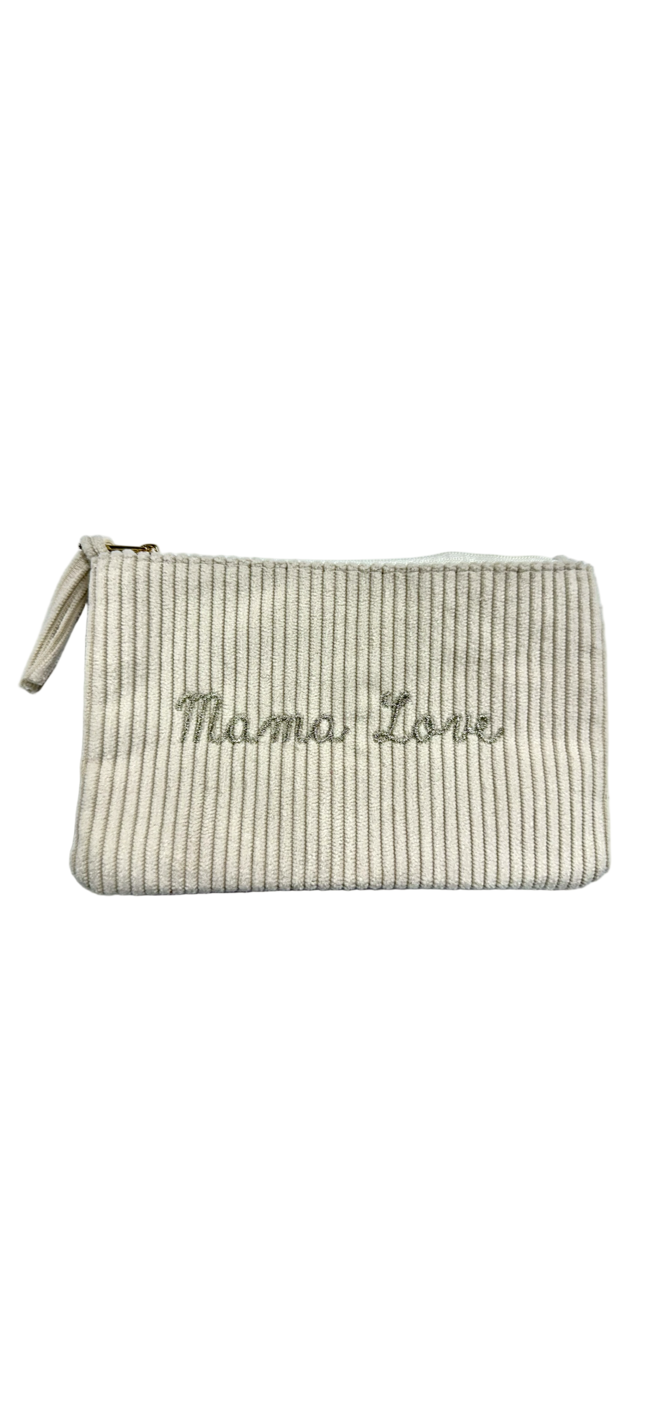 Pochette « Mama love (velours) » - Beige