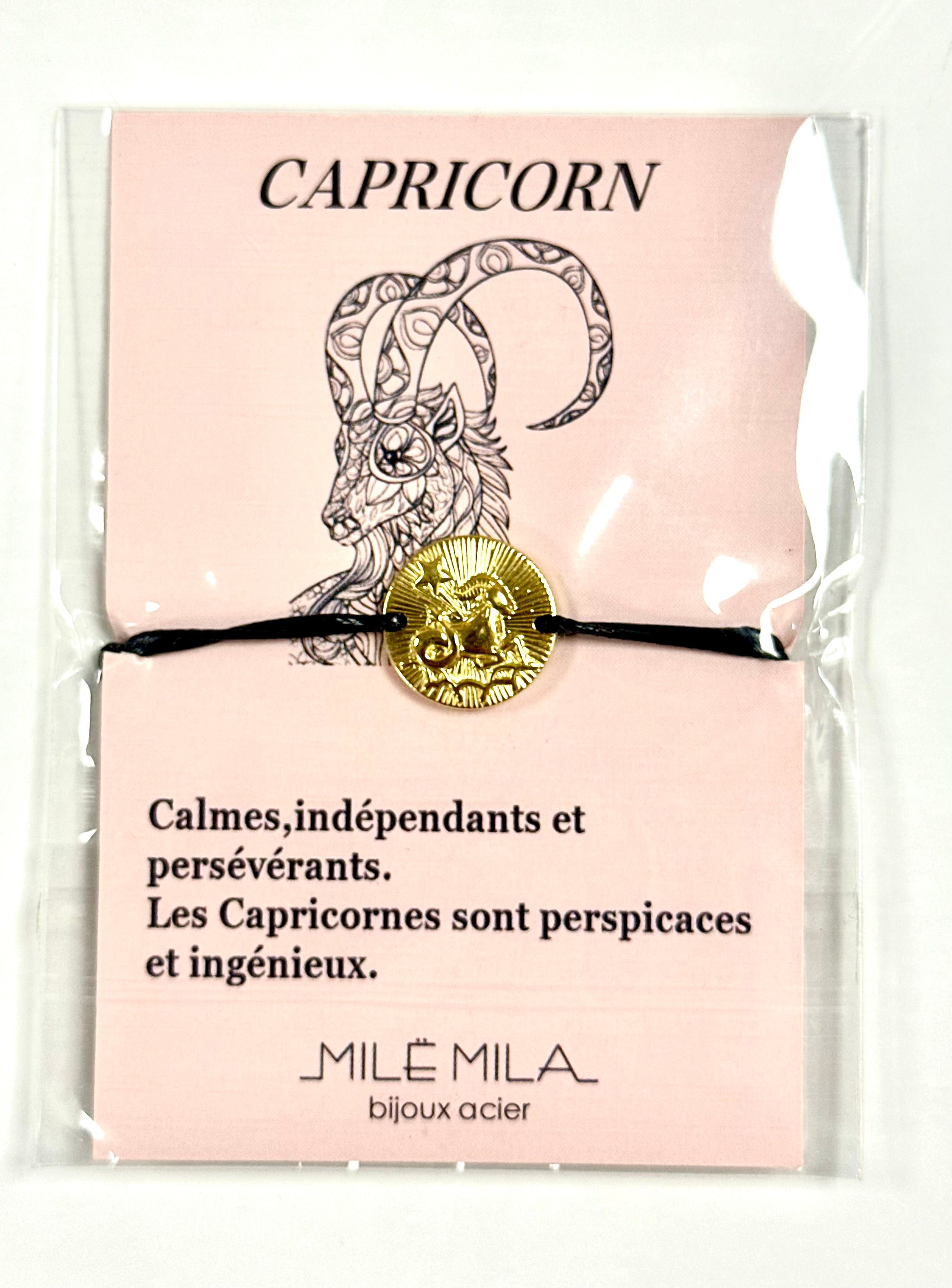 Bracelet zodiaque Capricorne en acier inoxydable – La Tienda