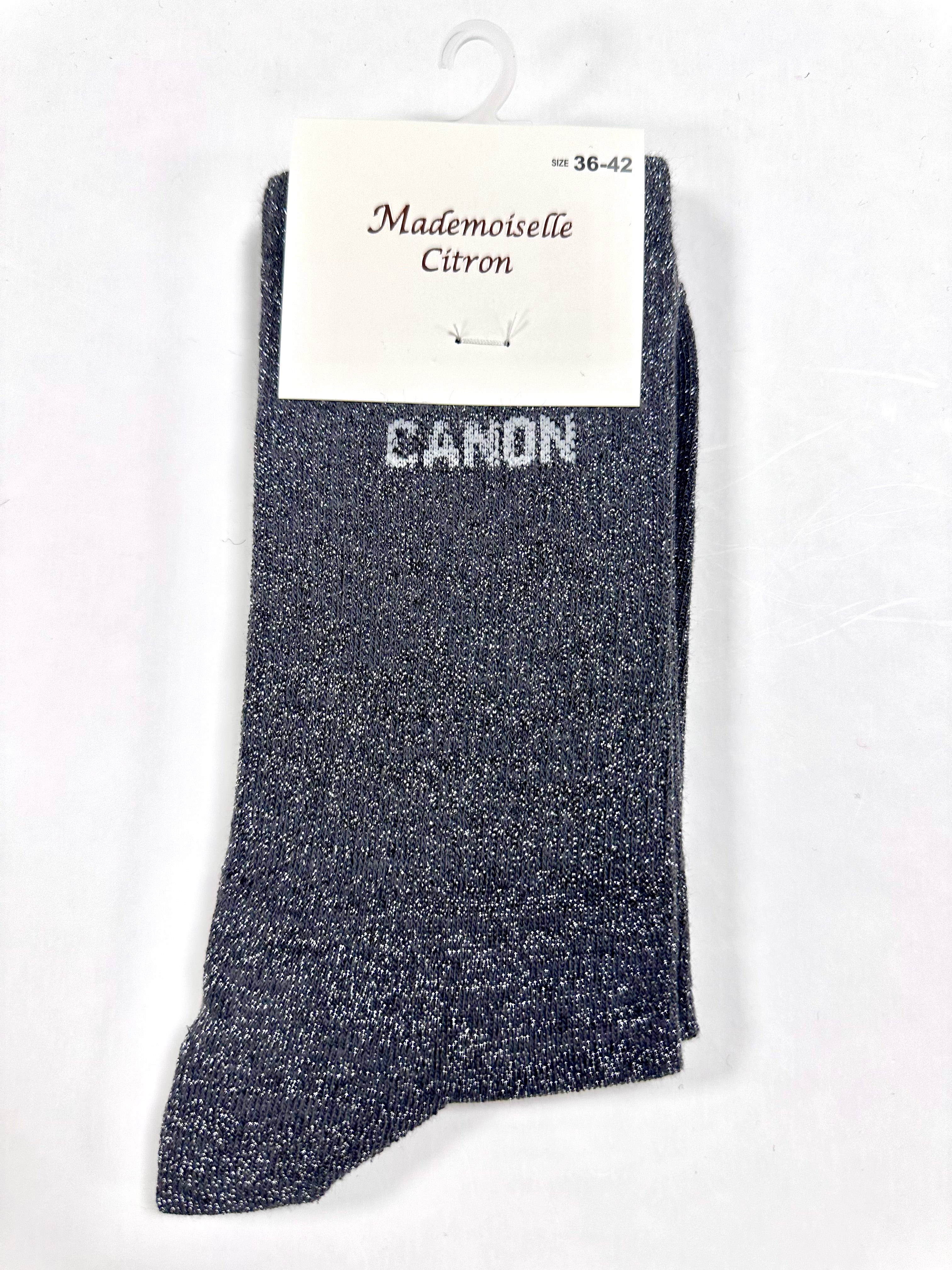 Chaussettes à Paillettes - Canon (Gris foncé)