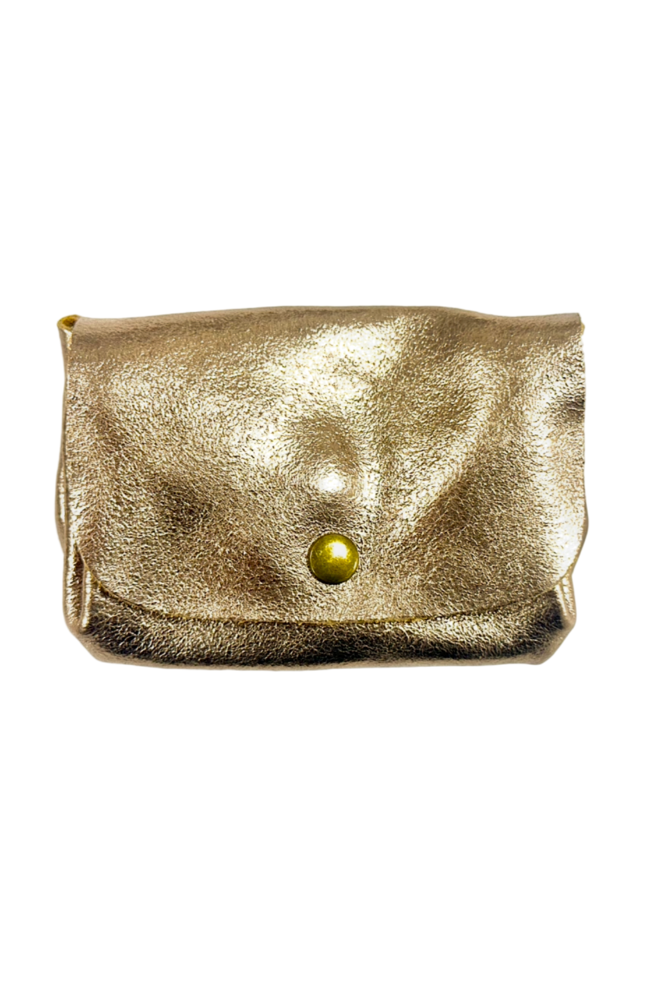 Porte-monnaie en cuir triple pochette - Gold