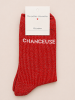 Chaussettes à paillettes « Chanceuse »