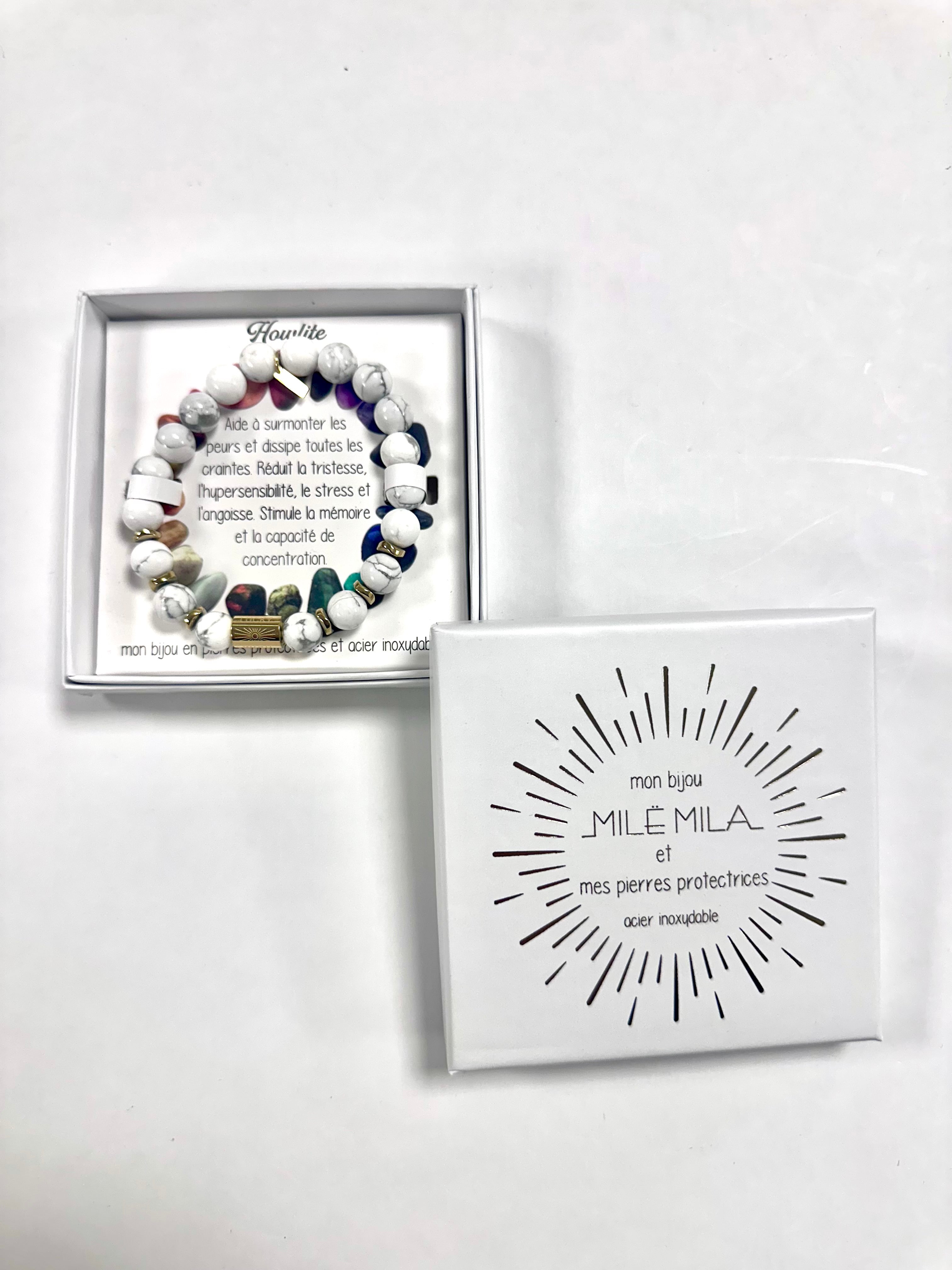 Bracelet en pierre — Howlite