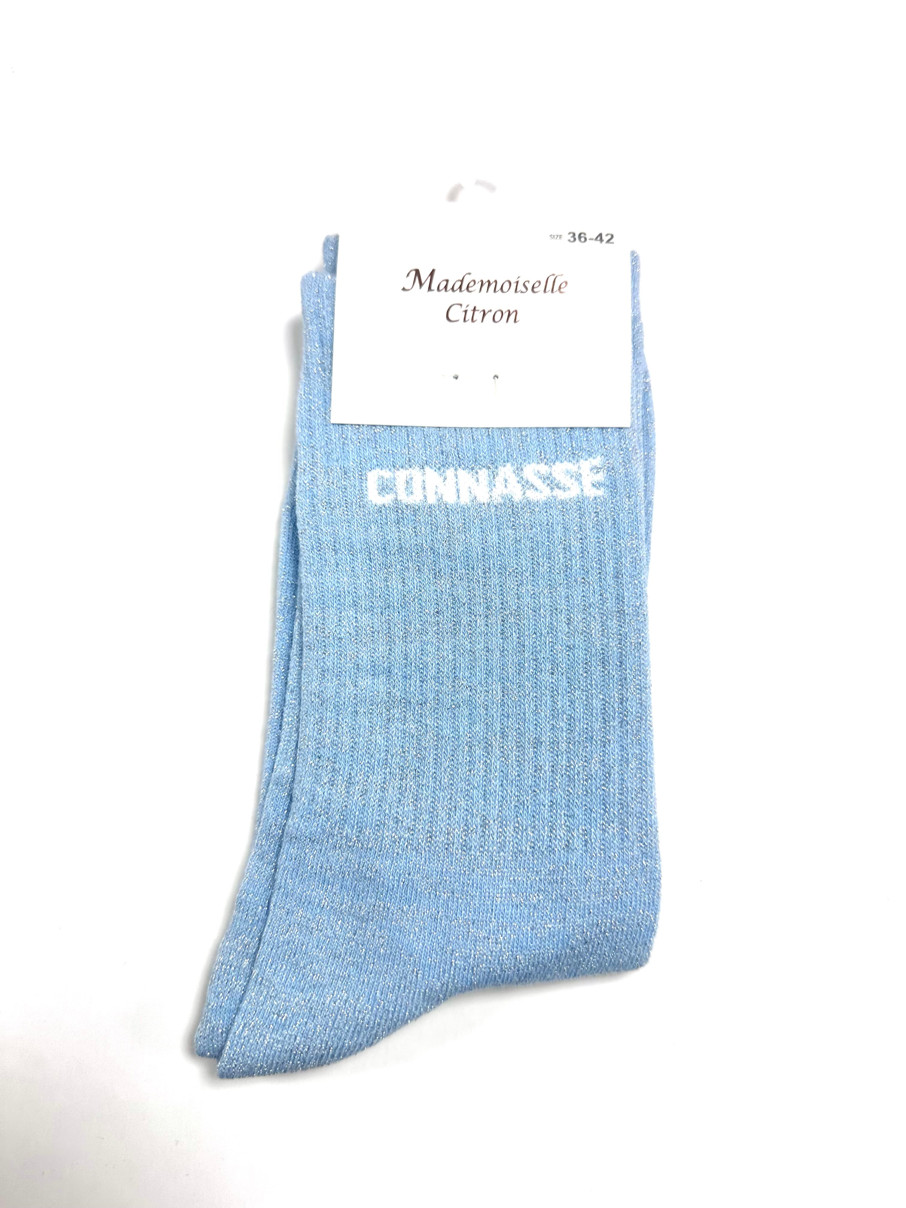 Chaussettes à Paillettes - Connasse (Bleu clair)