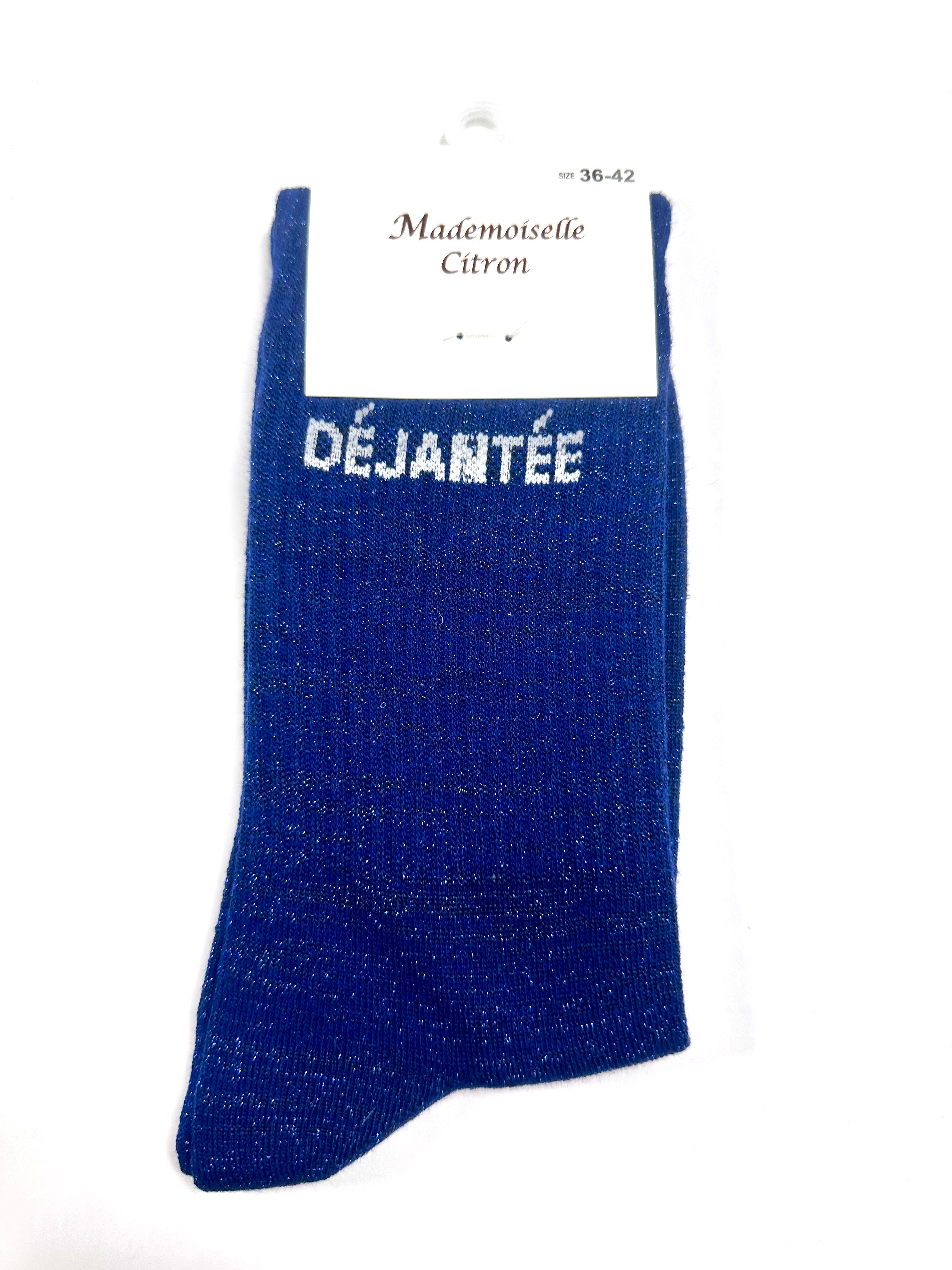 Chaussettes à Paillettes - Déjanté (Bleu foncé)