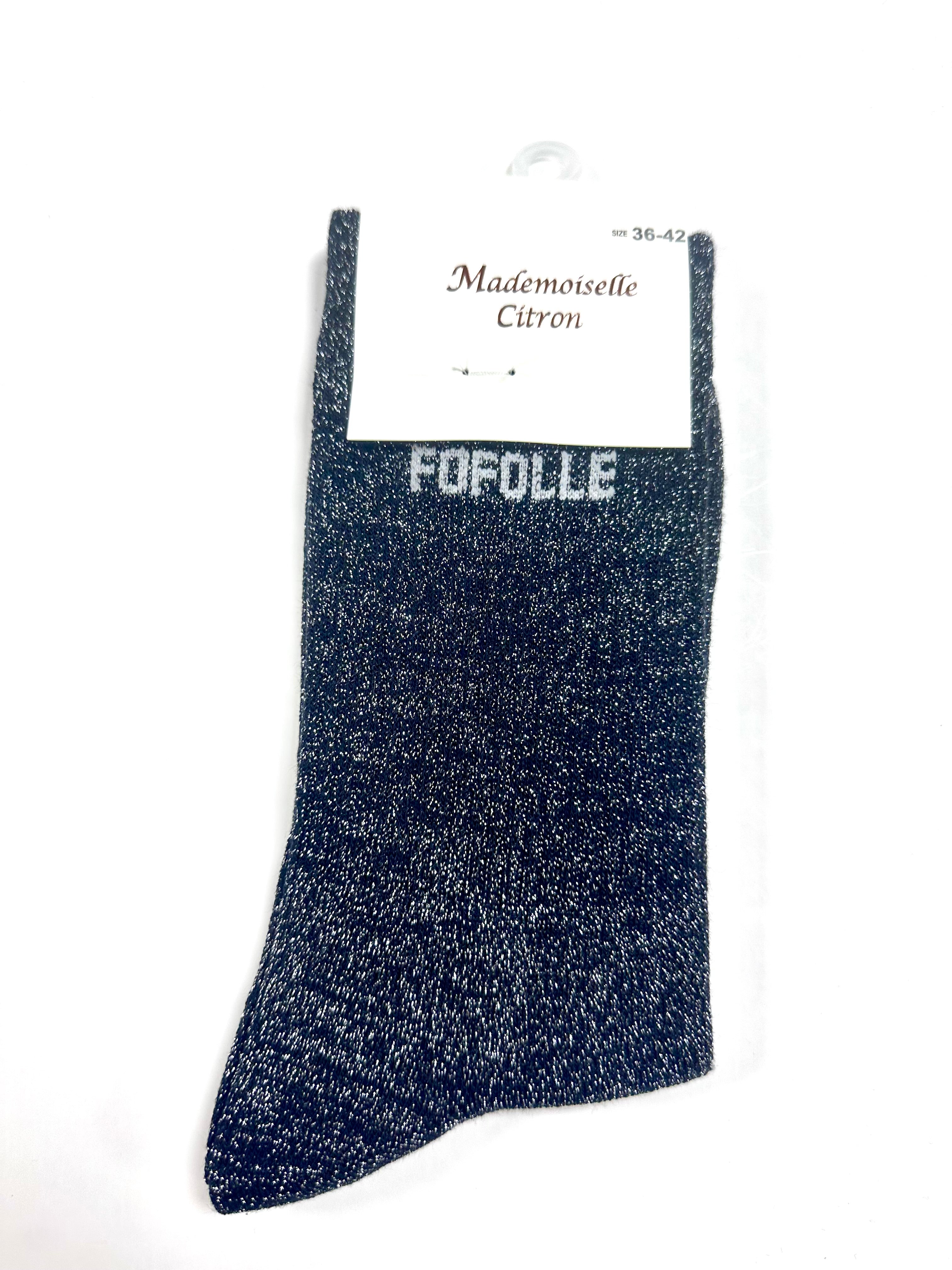 Chaussettes à Paillettes - Fofolle (Noir)