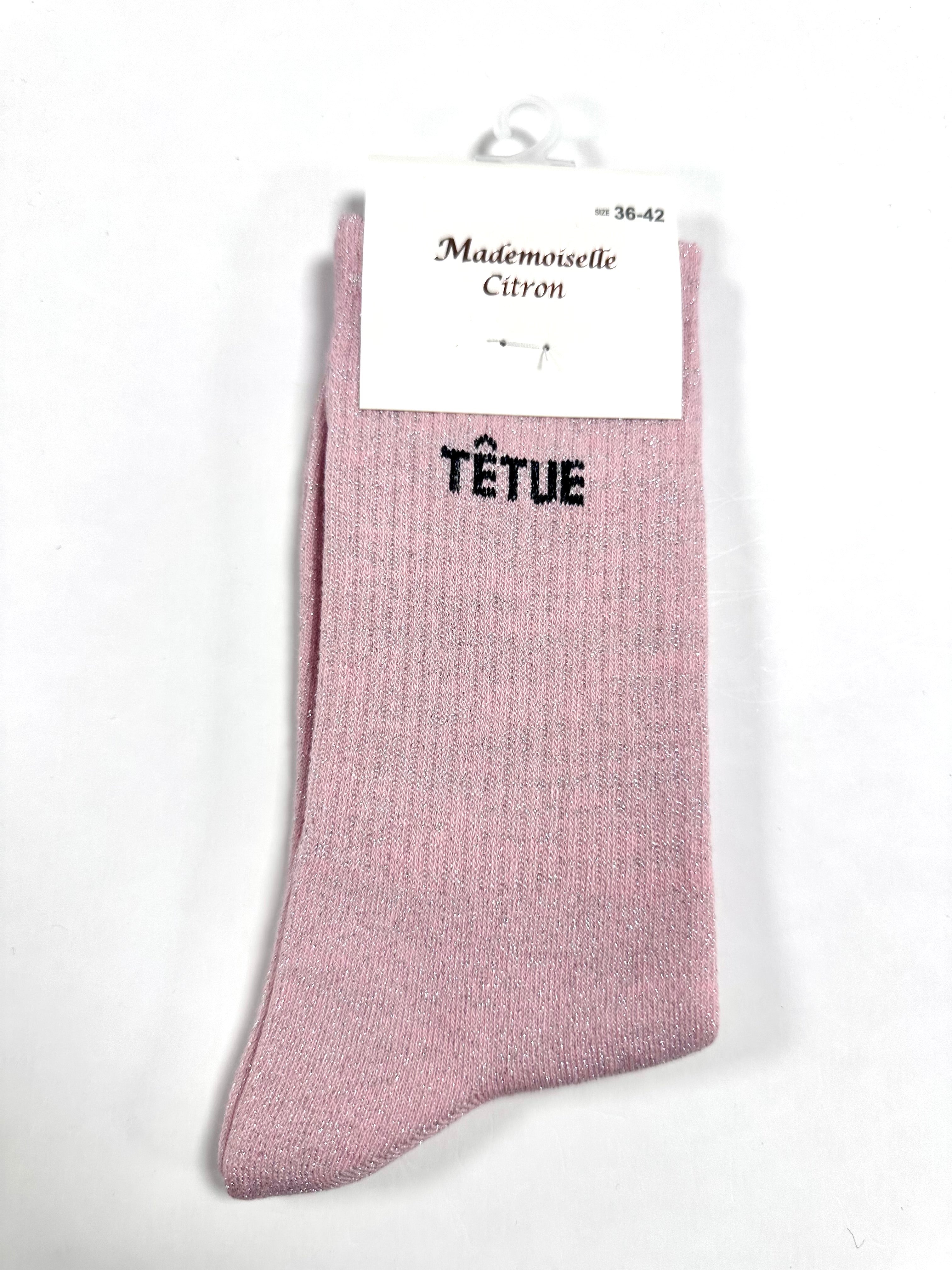 Chaussettes à Paillettes - Têtue (Rose)