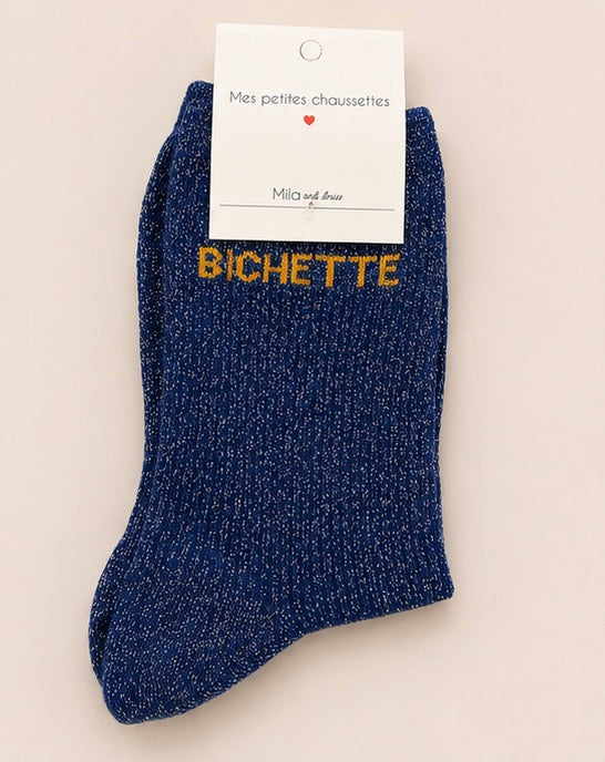 Chaussettes à paillettes « Bichette »