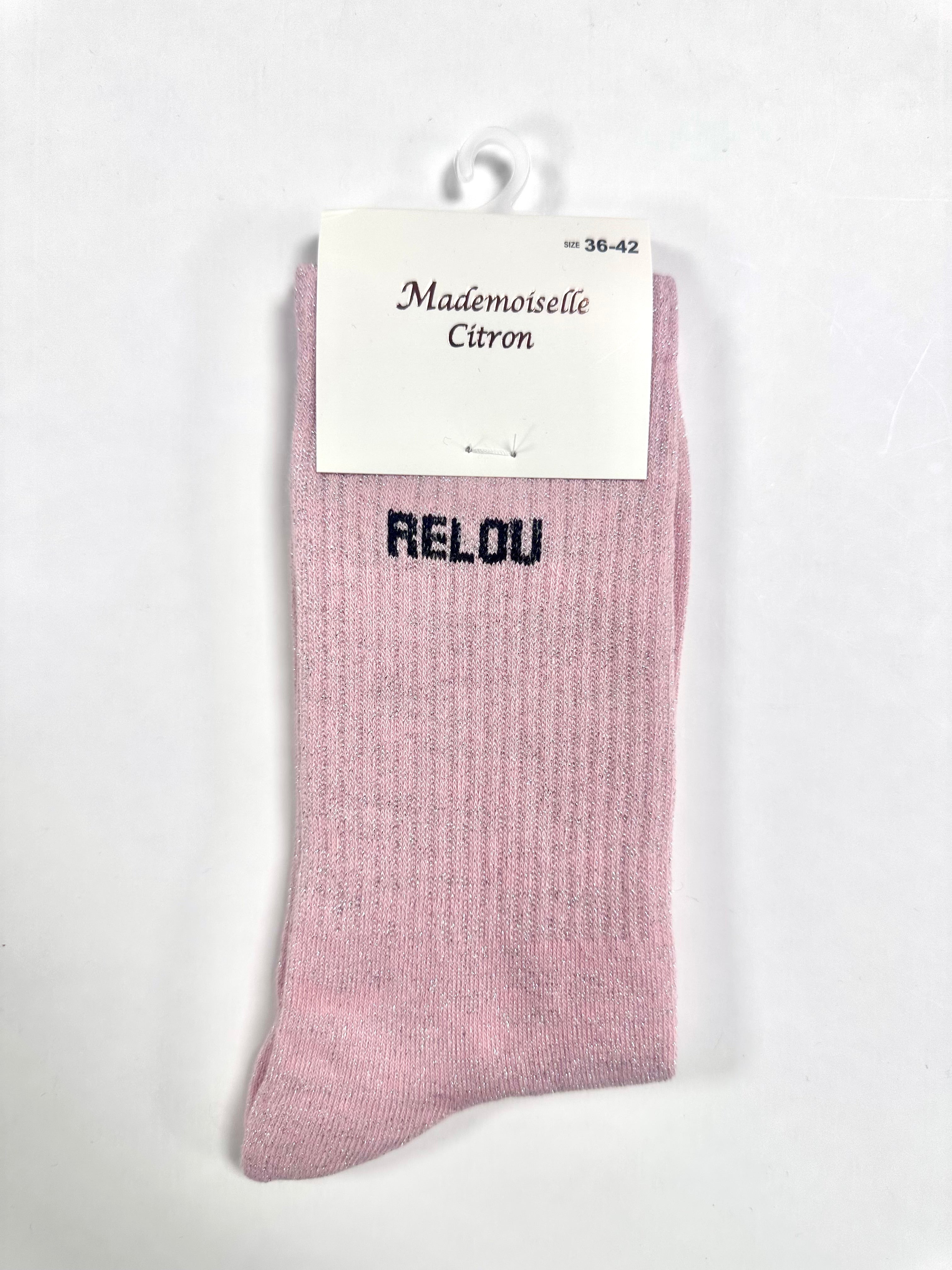 Chaussettes à Paillettes - Relou (Rose)