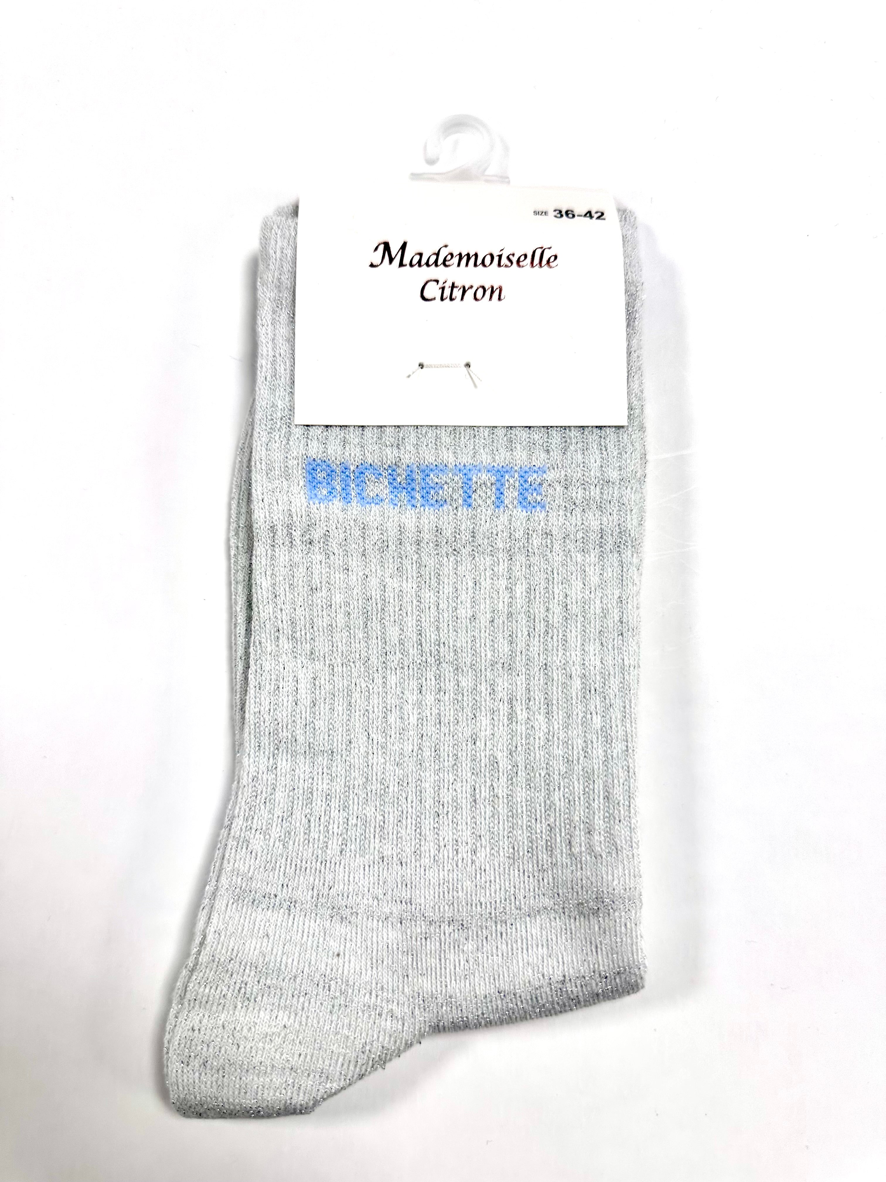 Chaussettes à Paillettes - Bichette (Gris clair)