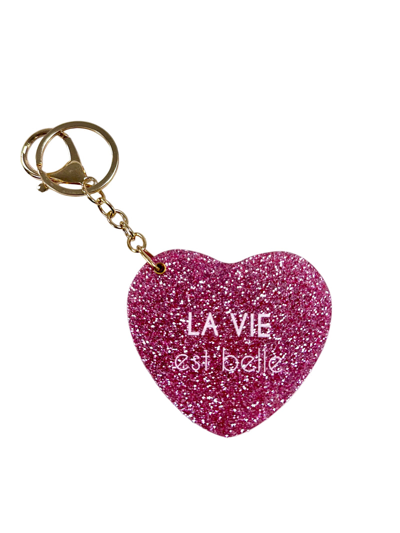 Porte-clé cœur — La vie est belle