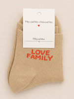 Chaussettes à paillettes « Love Family »
