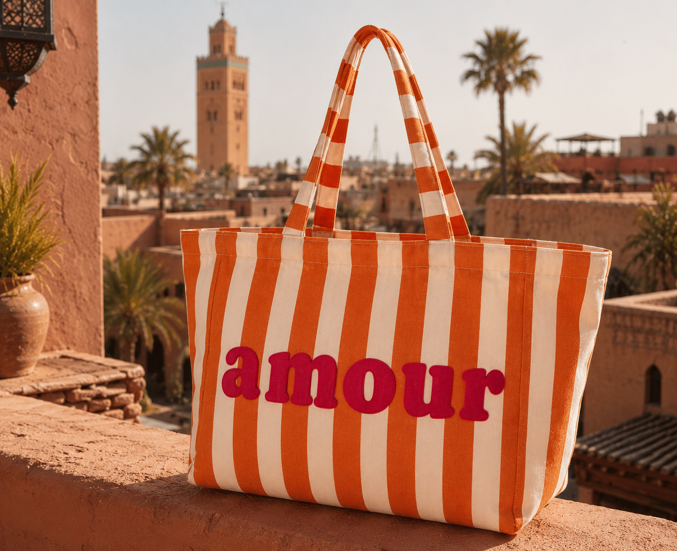 Tote Bag Amour Orange