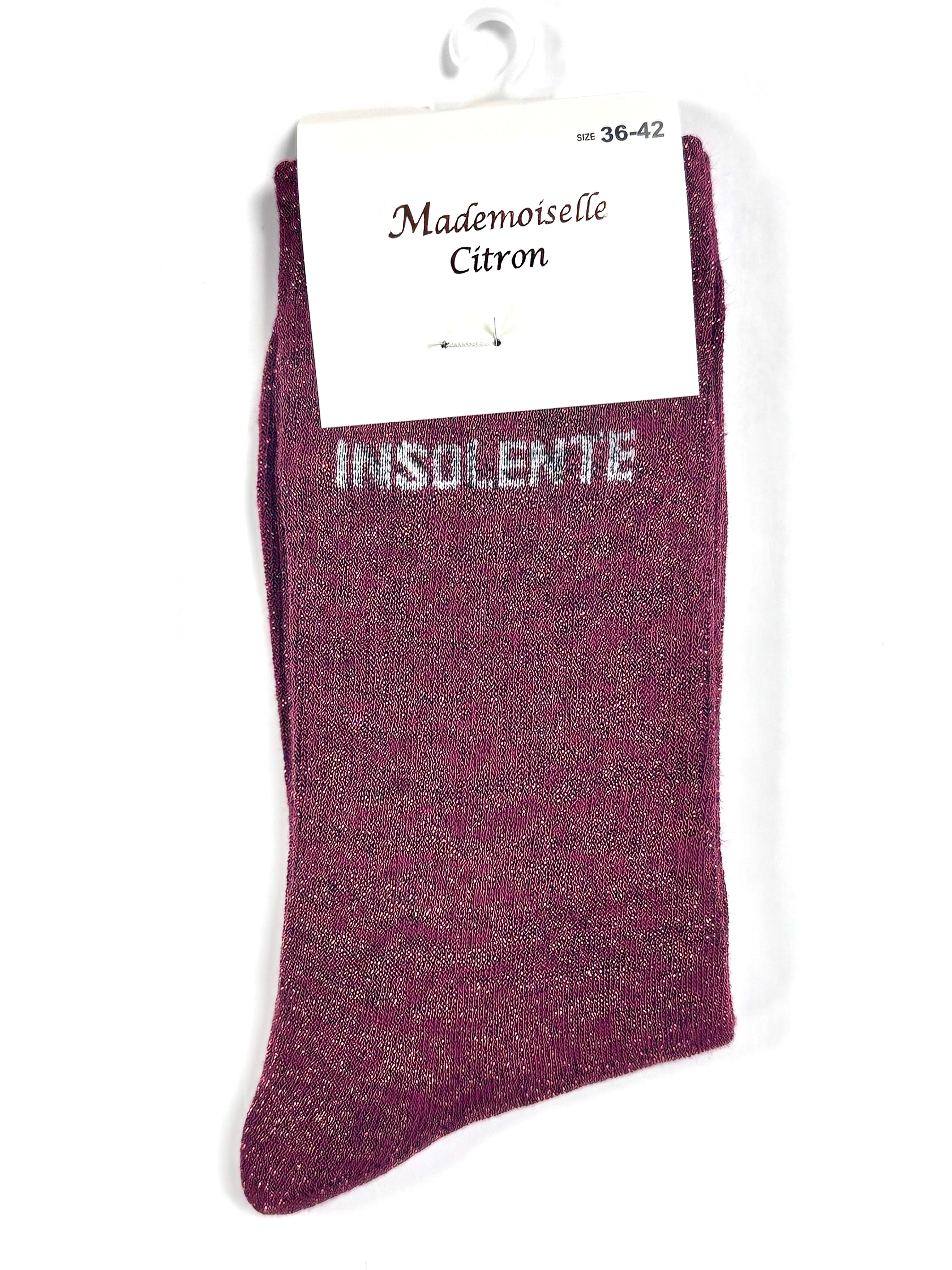 Chaussettes à Paillettes - Insolente (Rouge)