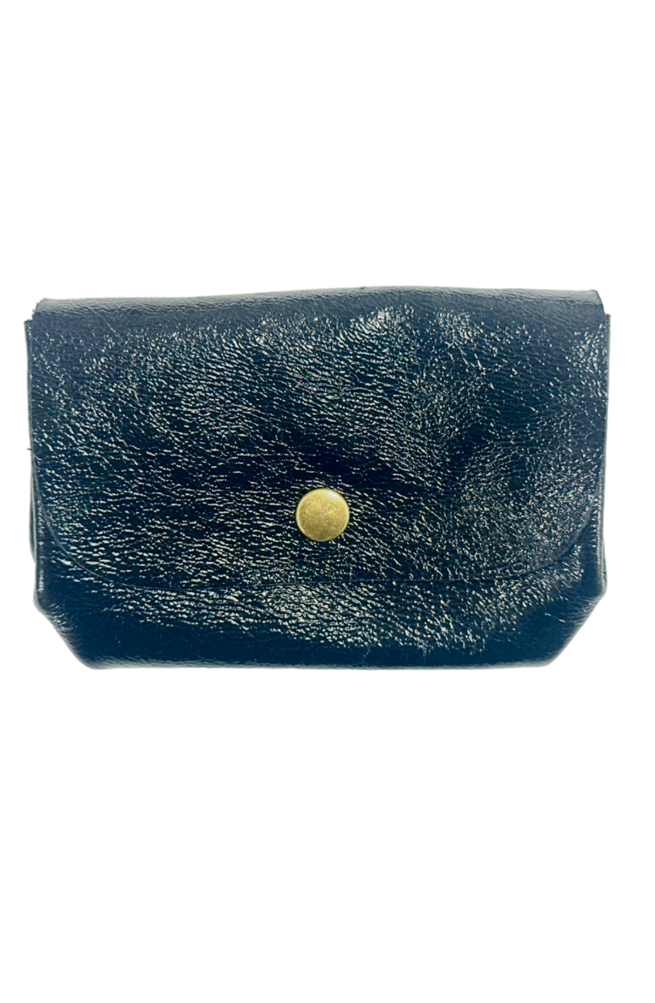 Porte-monnaie en cuir triple pochette - Noir