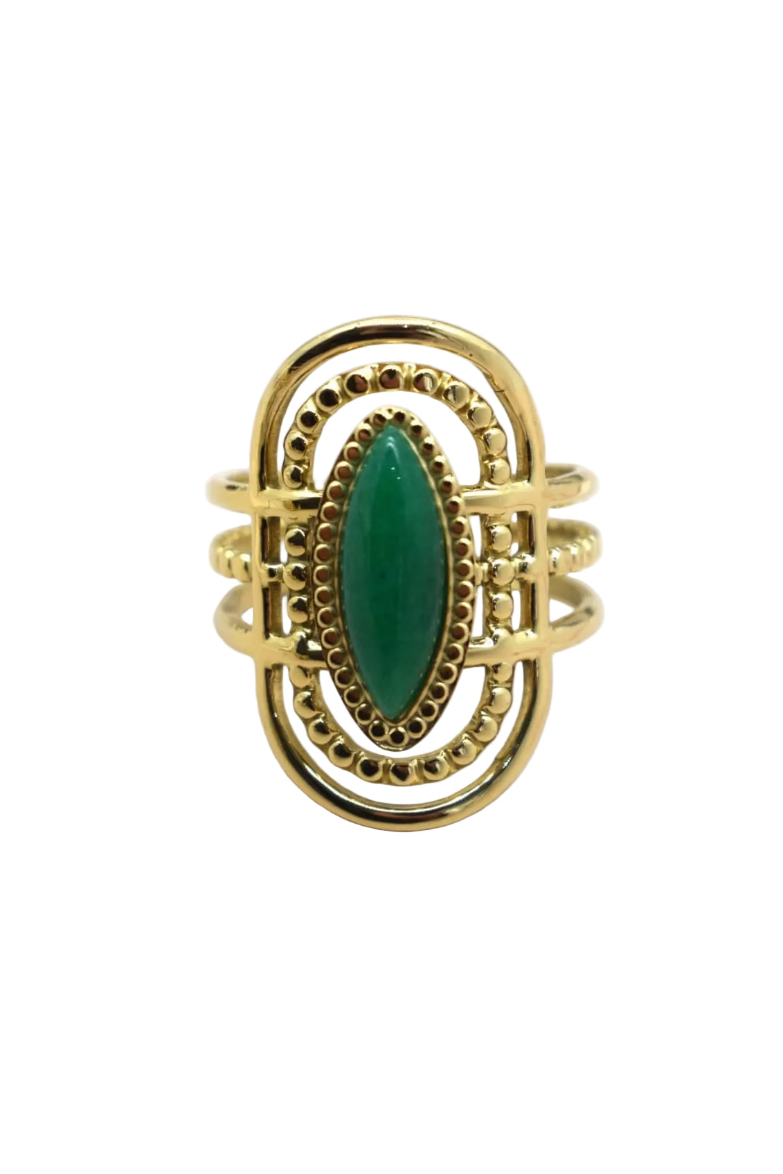 Bague Bouclier vert