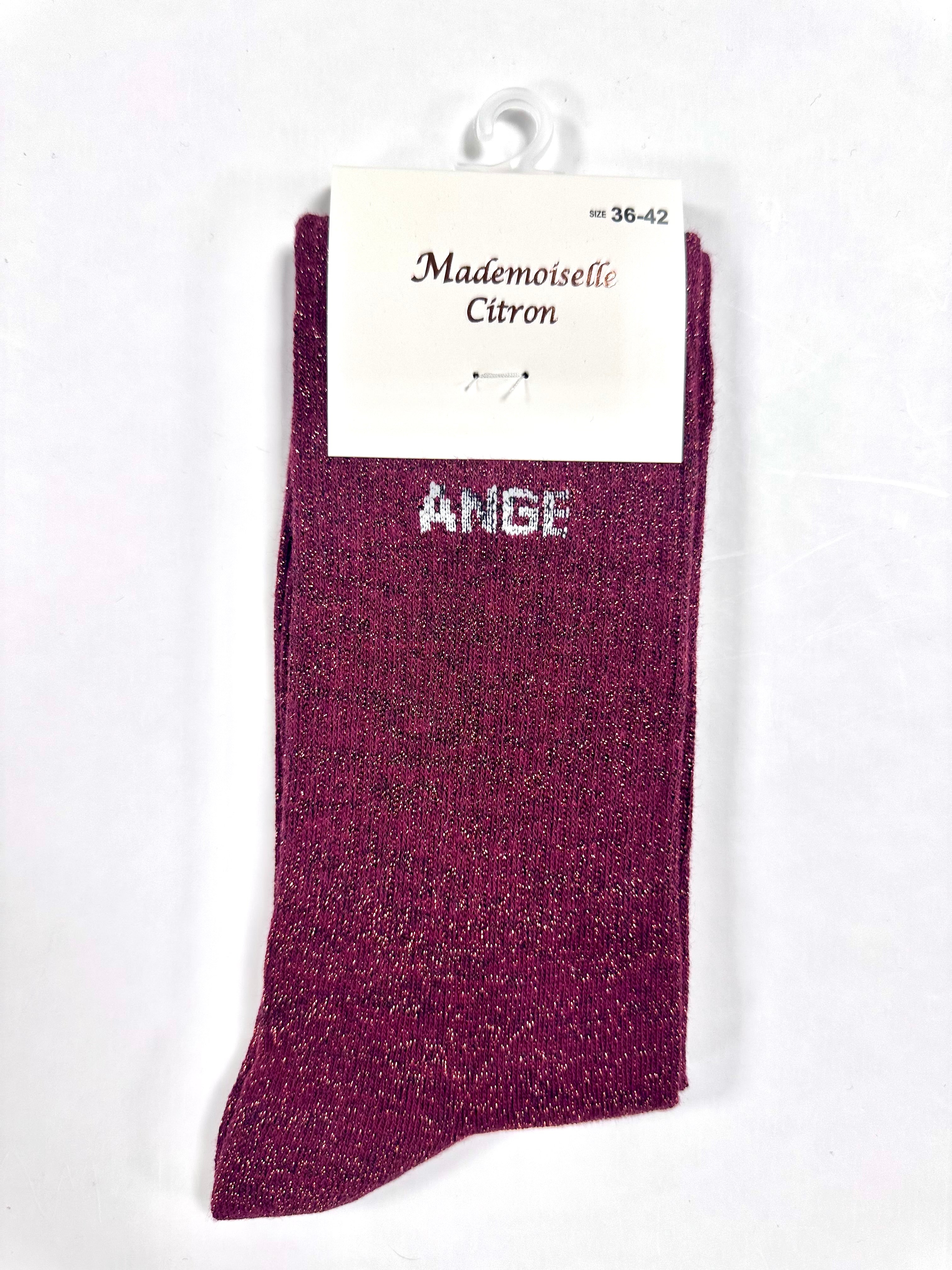 Chaussettes à Paillettes - Ange (Rouge)