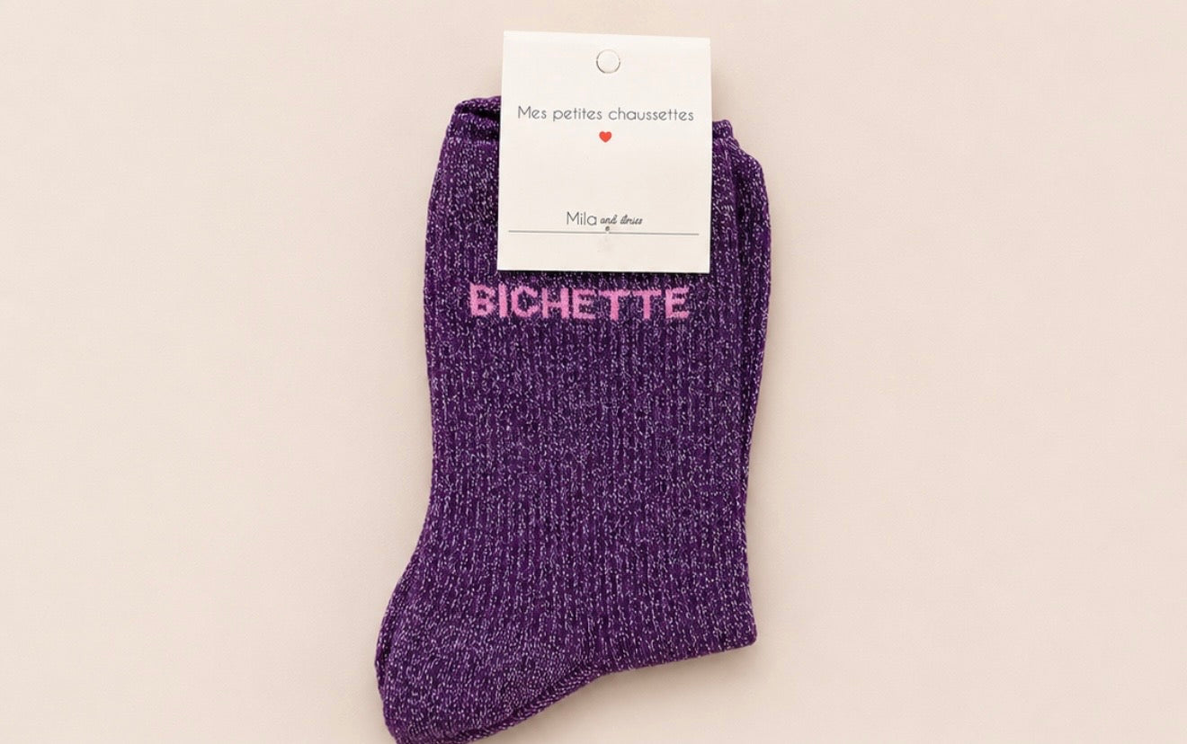 Chaussettes à paillettes « Bichette »
