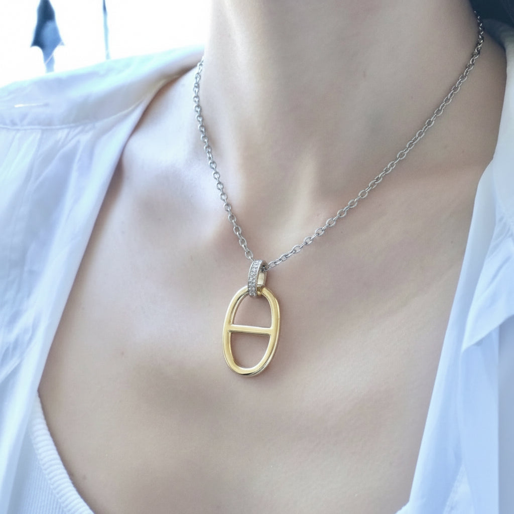 Collier maille marine « Starly »