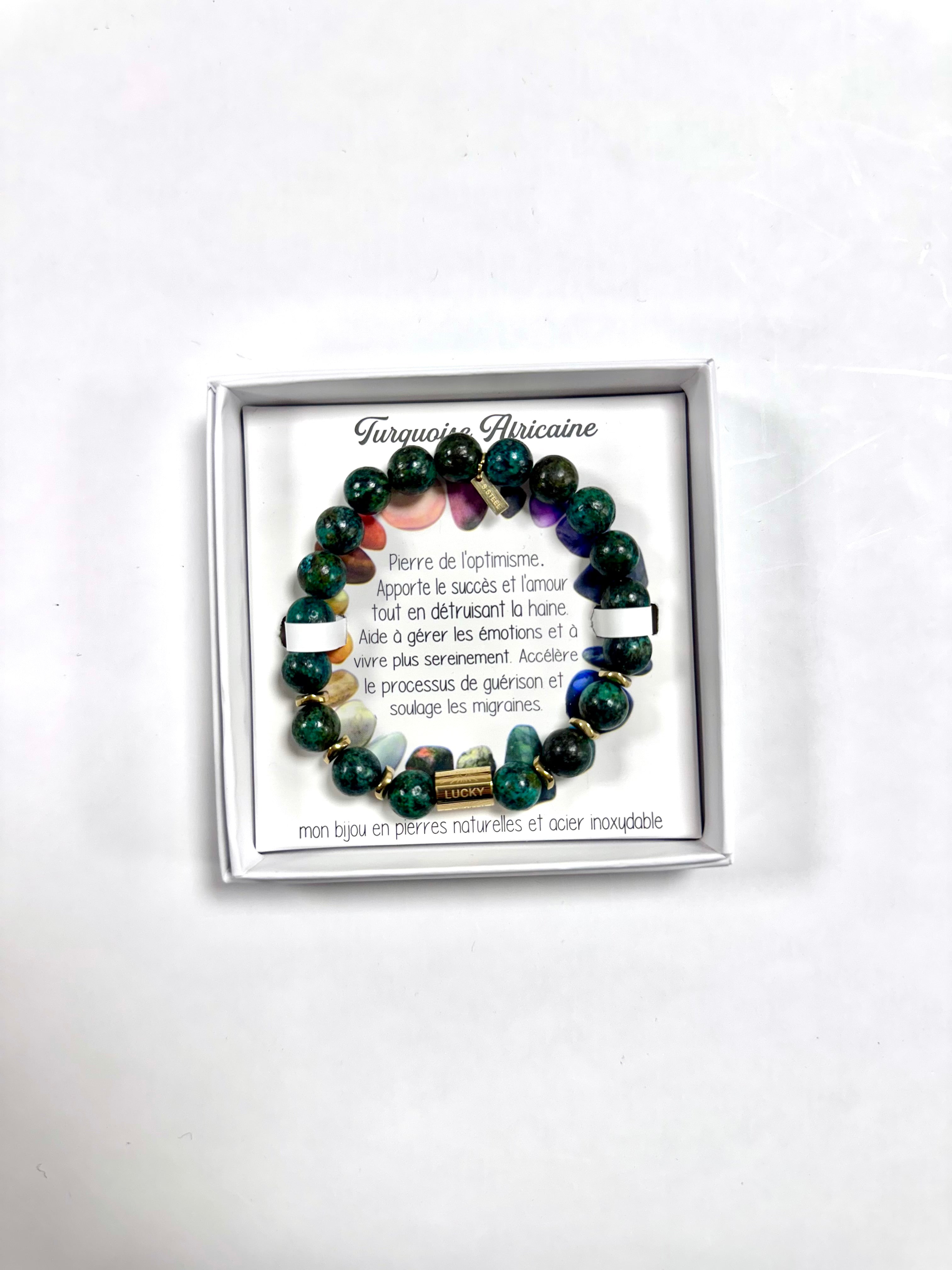 Bracelet en pierre — Turquoise africaine