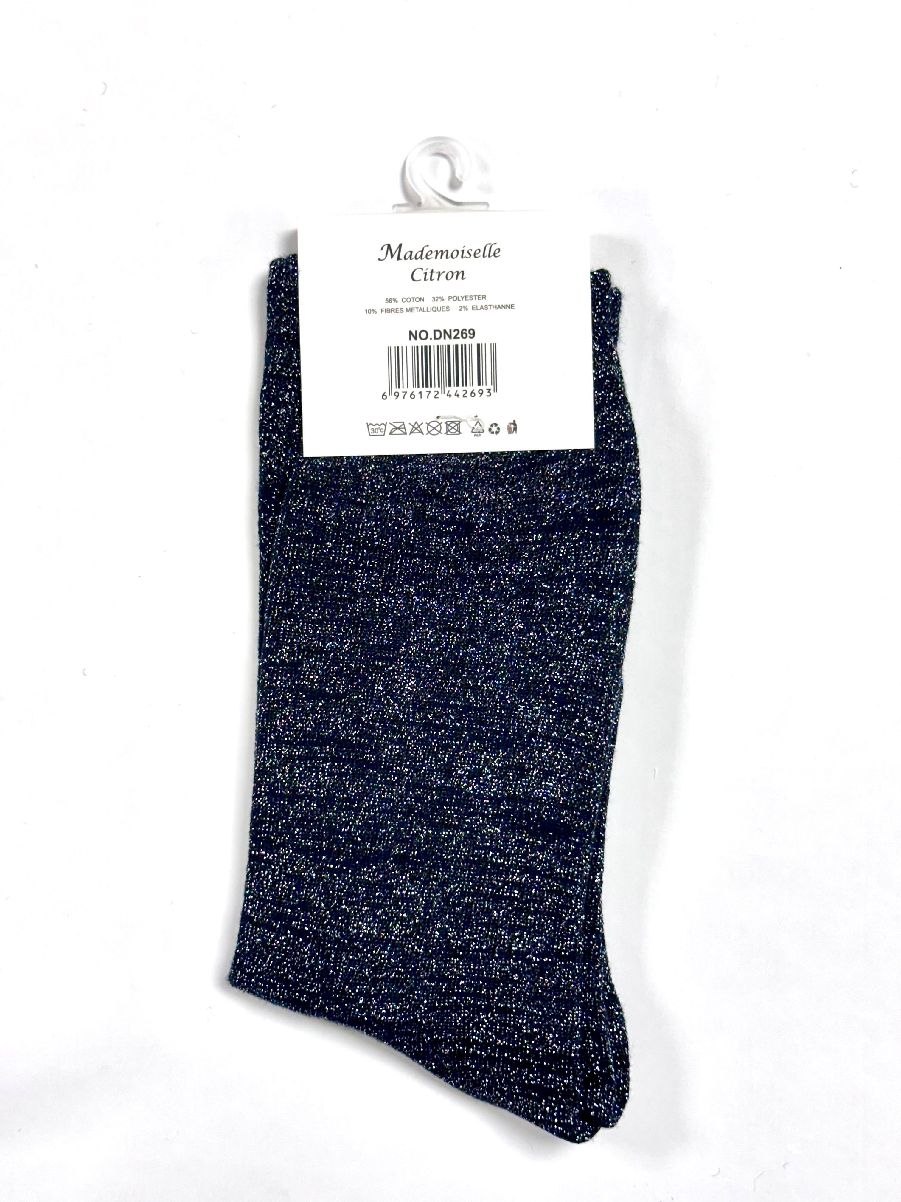 Chaussettes à Paillettes - Connasse Noir