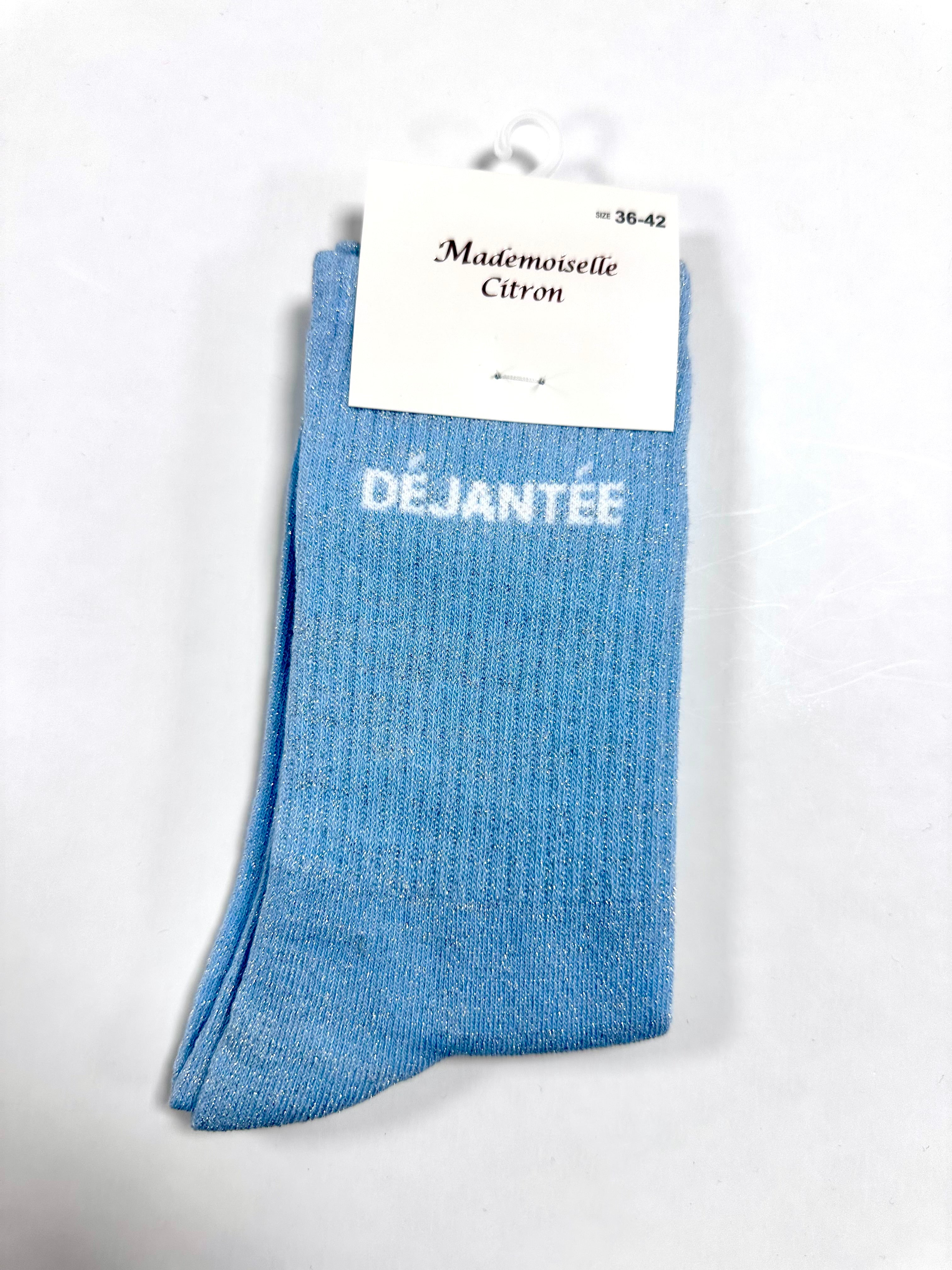 Chaussettes à Paillettes - Déjanté (Bleu clair)
