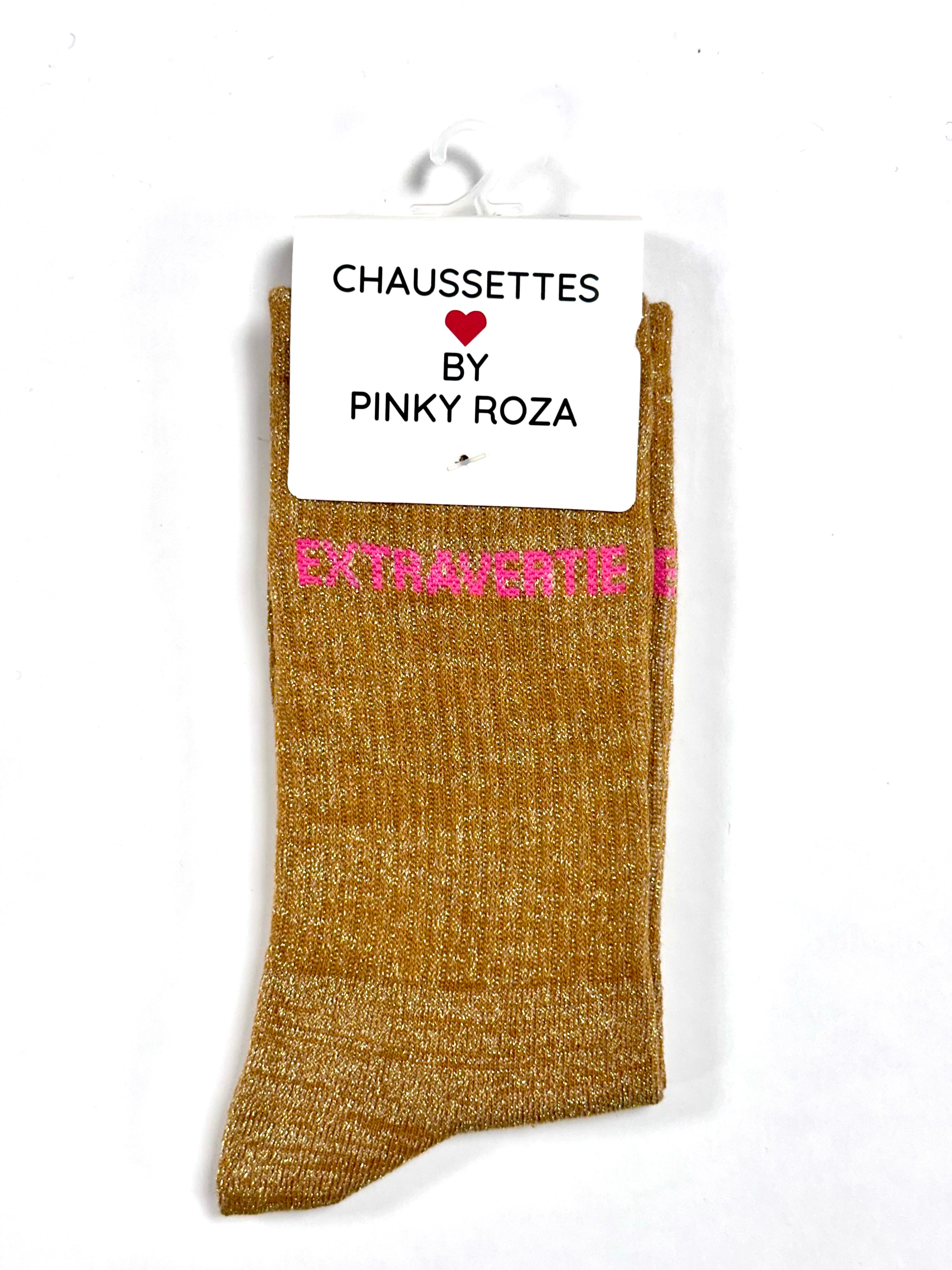 Chaussettes à paillettes « Extravertie » - Jaune