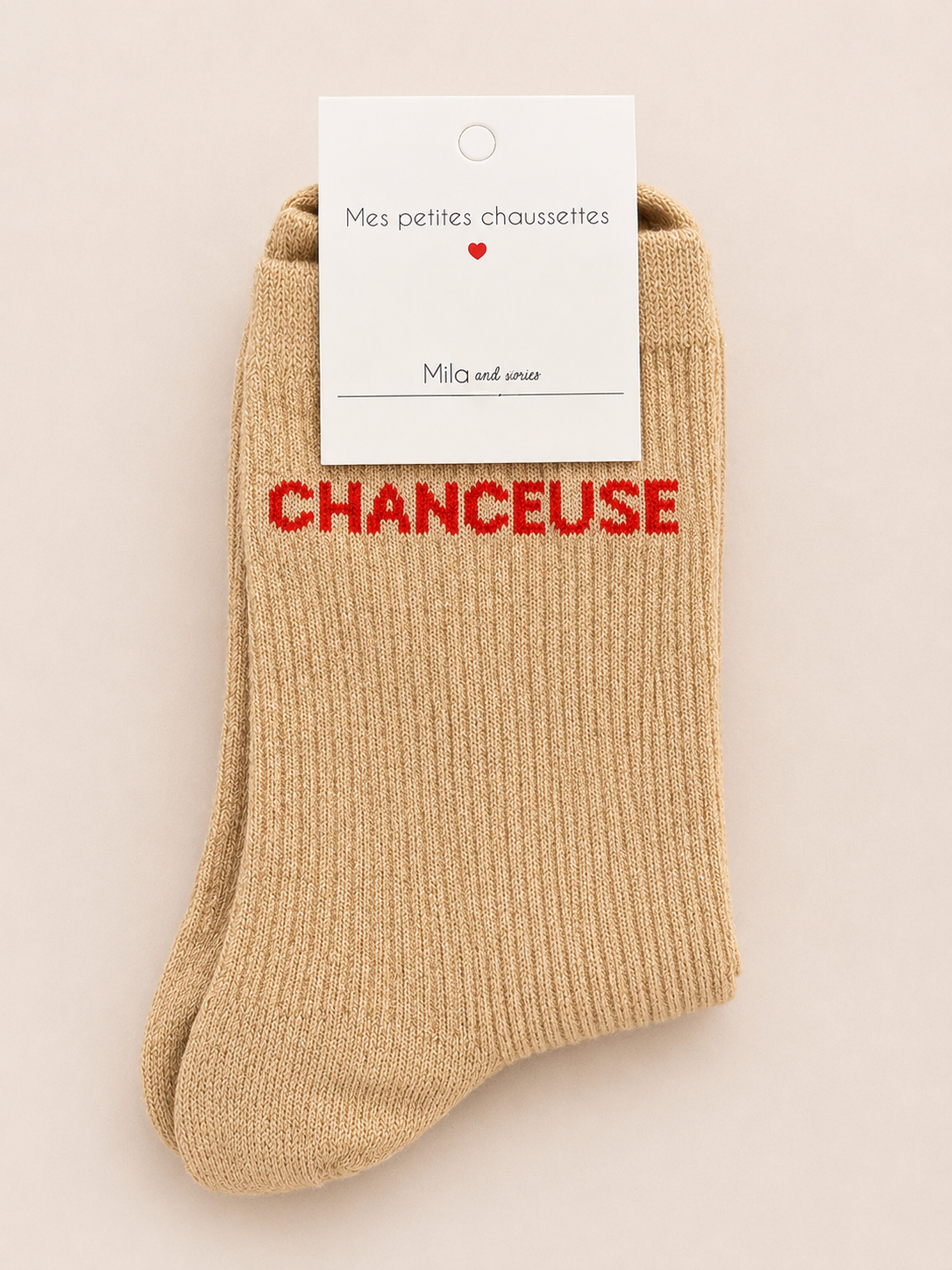 Chaussettes à paillettes « Chanceuse »
