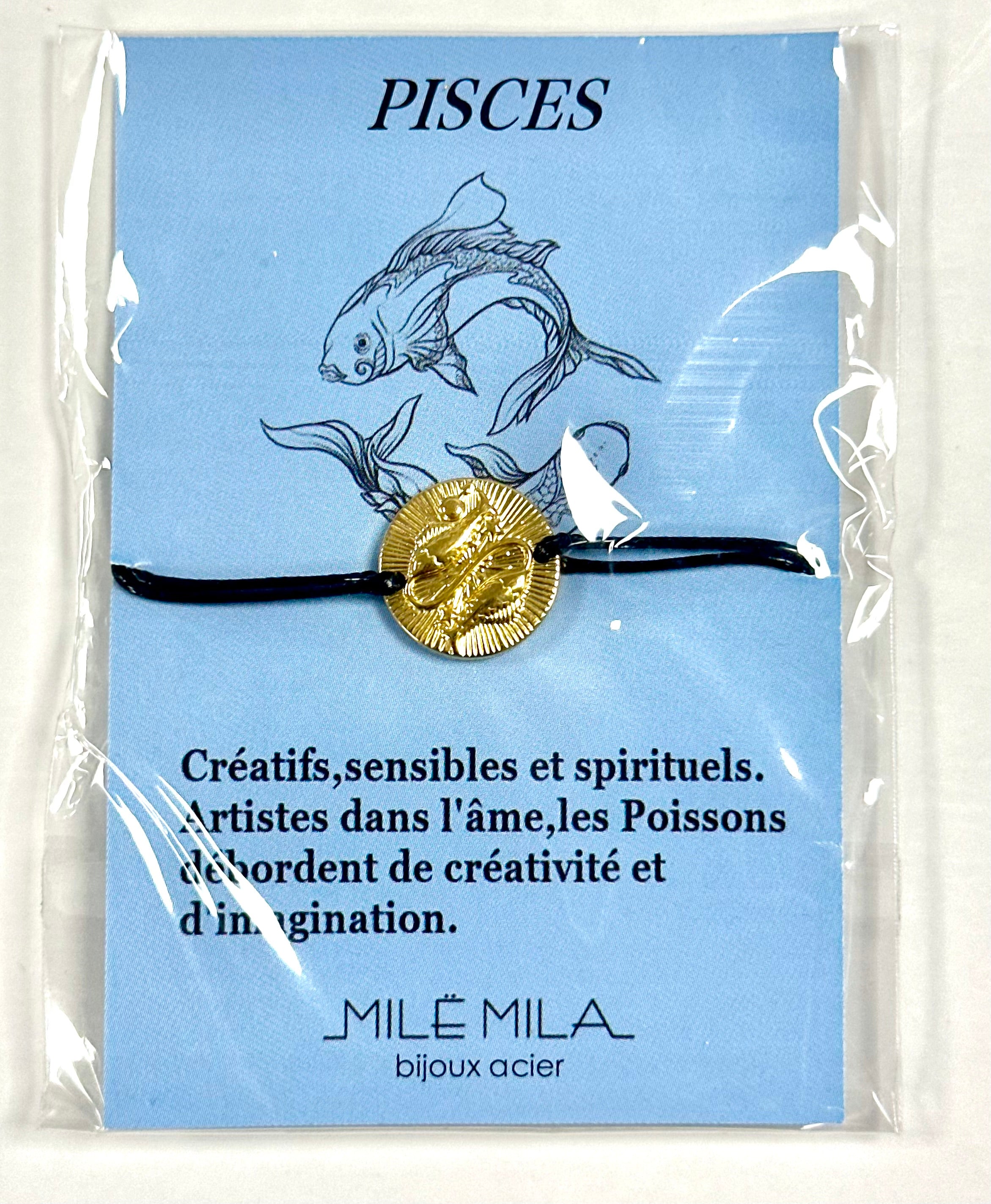 Bracelet zodiaque Poissons en acier inoxydable – La Tienda