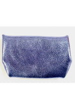 Porte-monnaie en cuir triple pochette - Violet
