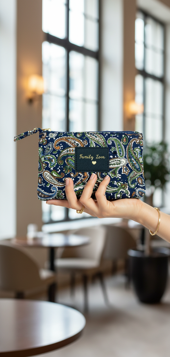 Pochette Message - Family love ❤️ (Bleu)