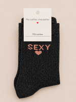 Chaussettes à paillettes « Sexy » - Orange