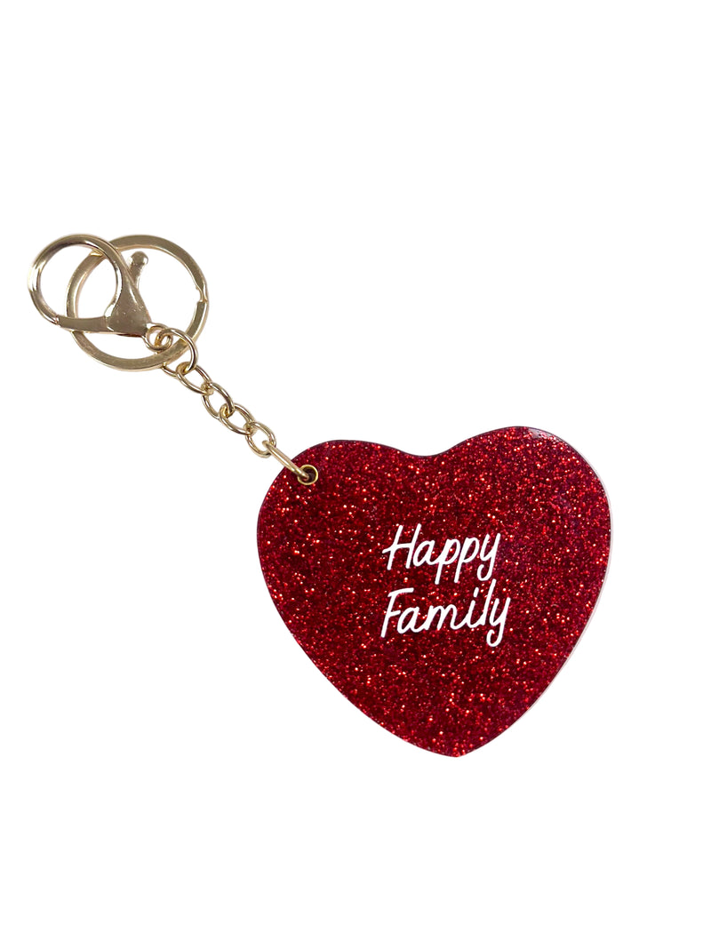 Porte-clé cœur — Happy family