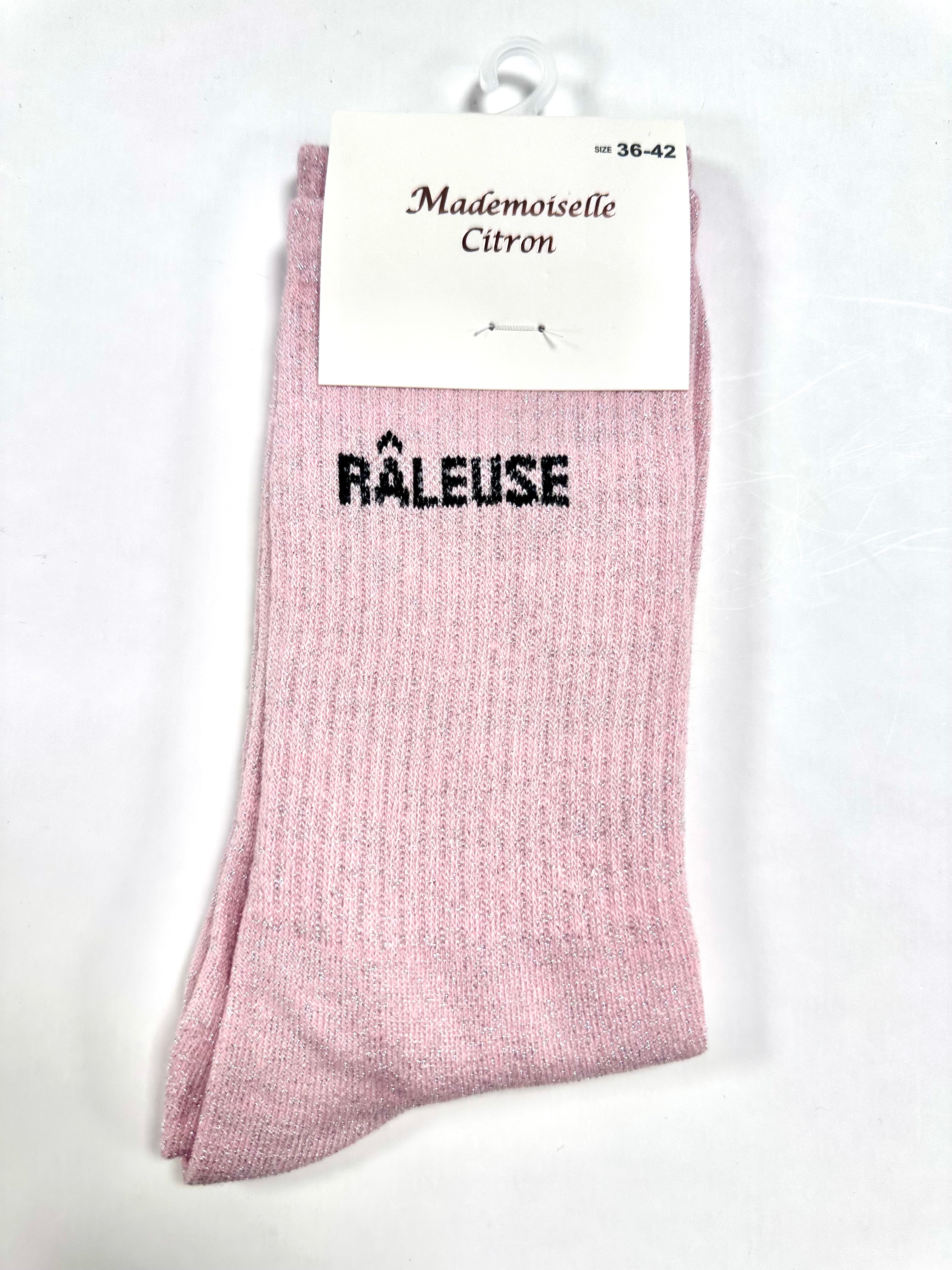 Chaussettes à Paillettes - Râleuse (Rose)