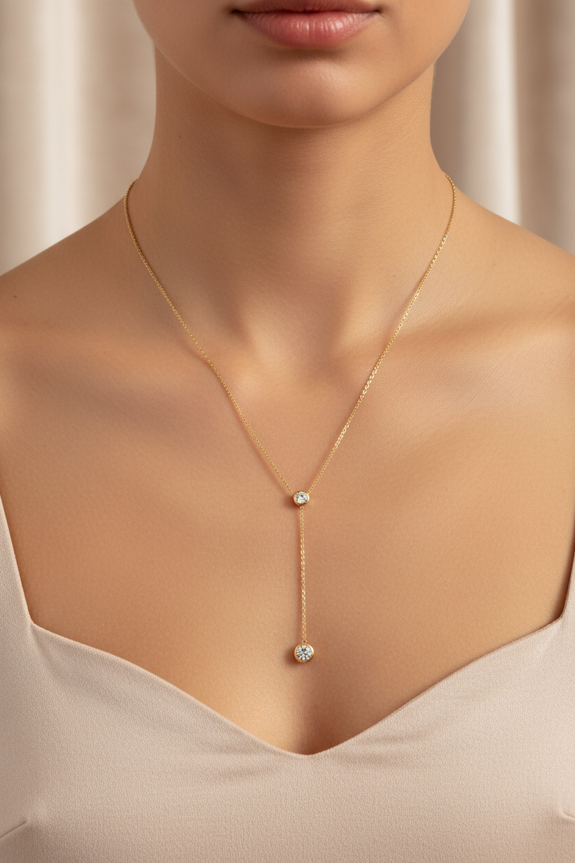 Collier double strass