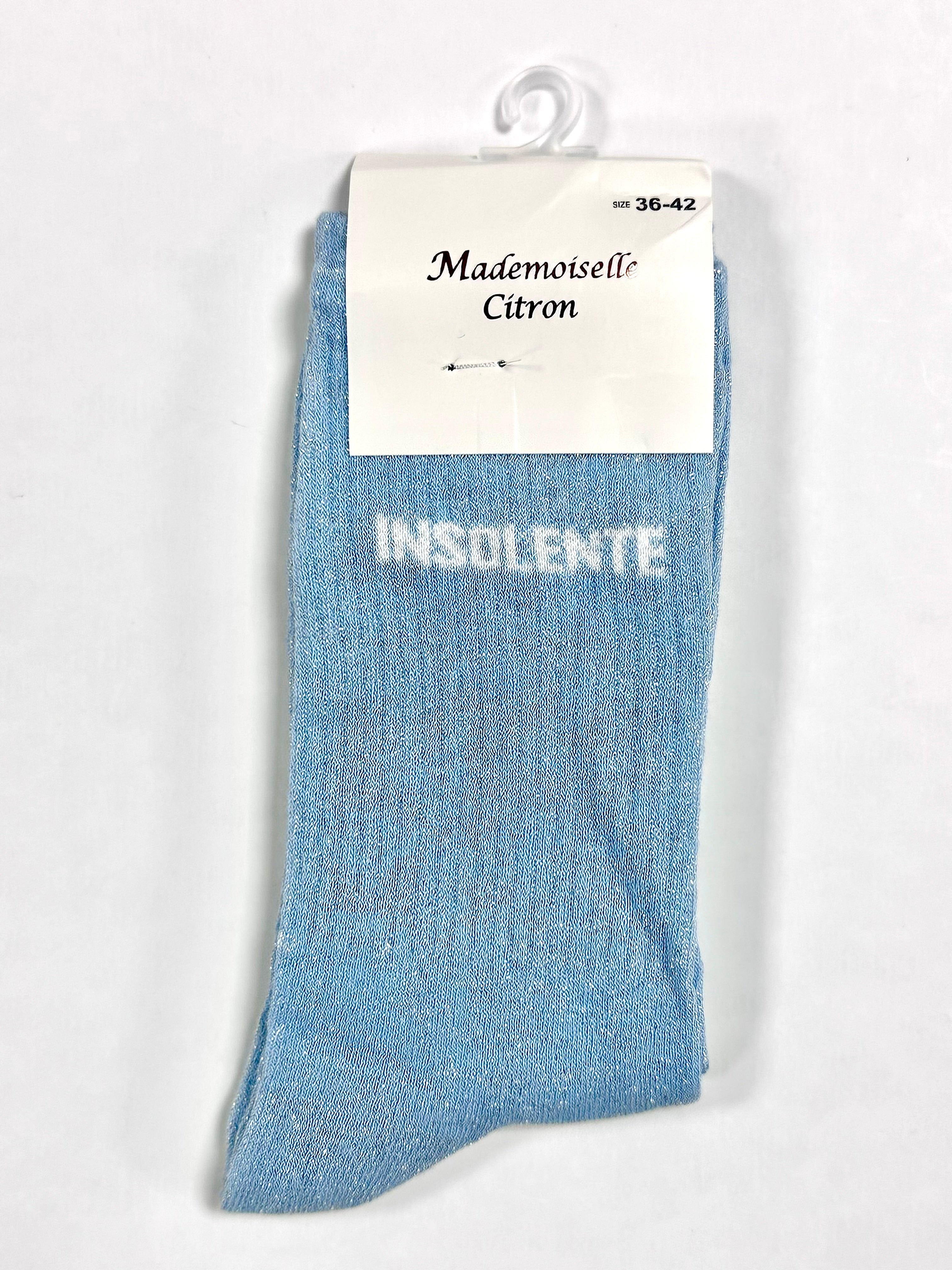 Chaussettes à Paillettes - Insolente (Bleu clair)
