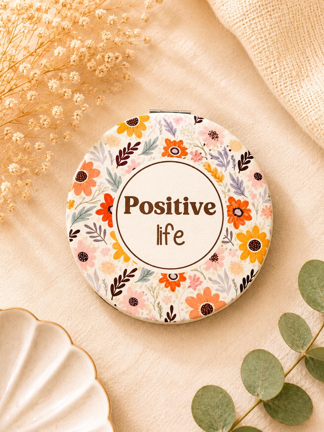 Miroir de Poche Rond - Positive Life