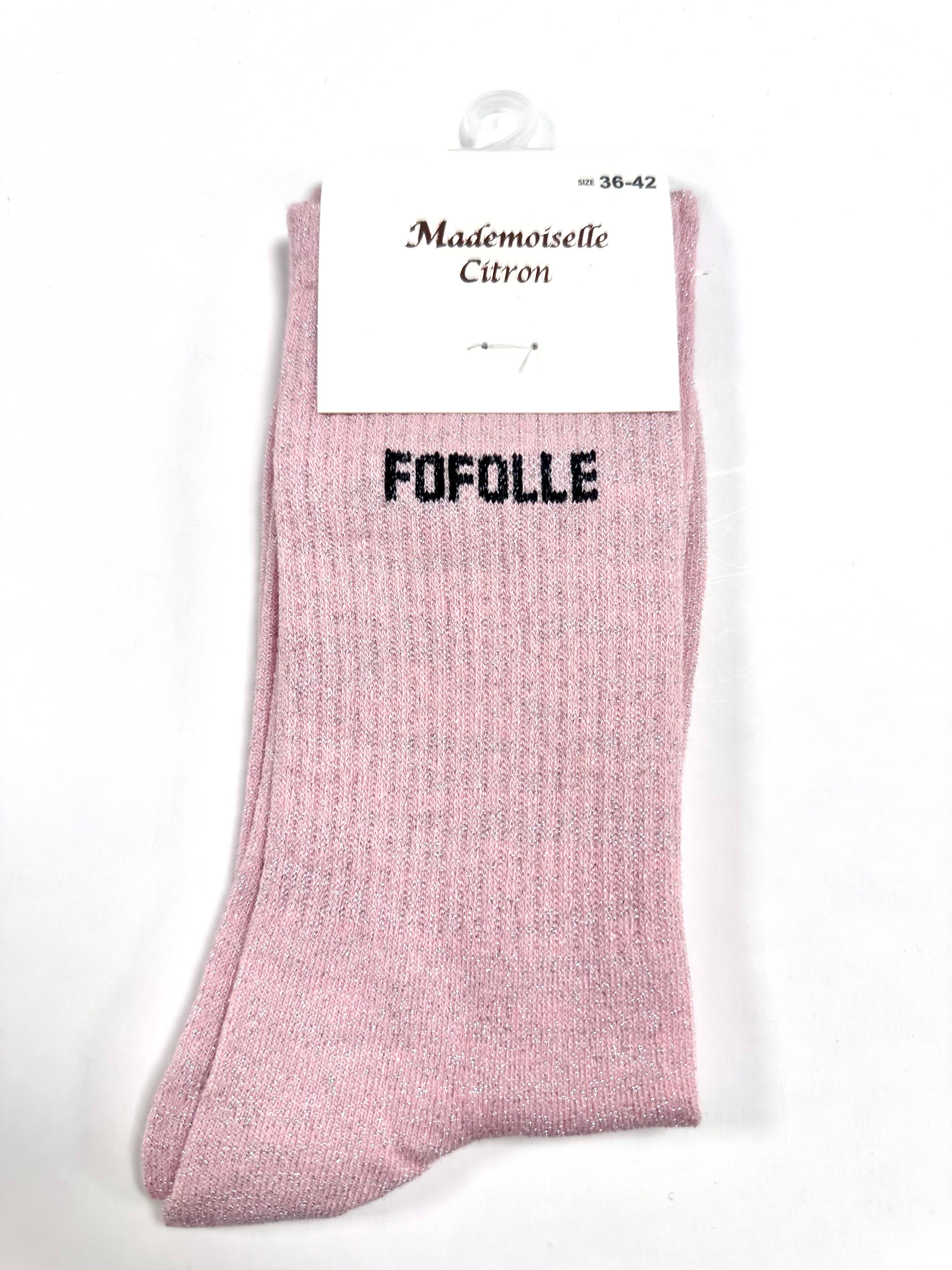 Chaussettes à Paillettes - Fofolle (Rose)