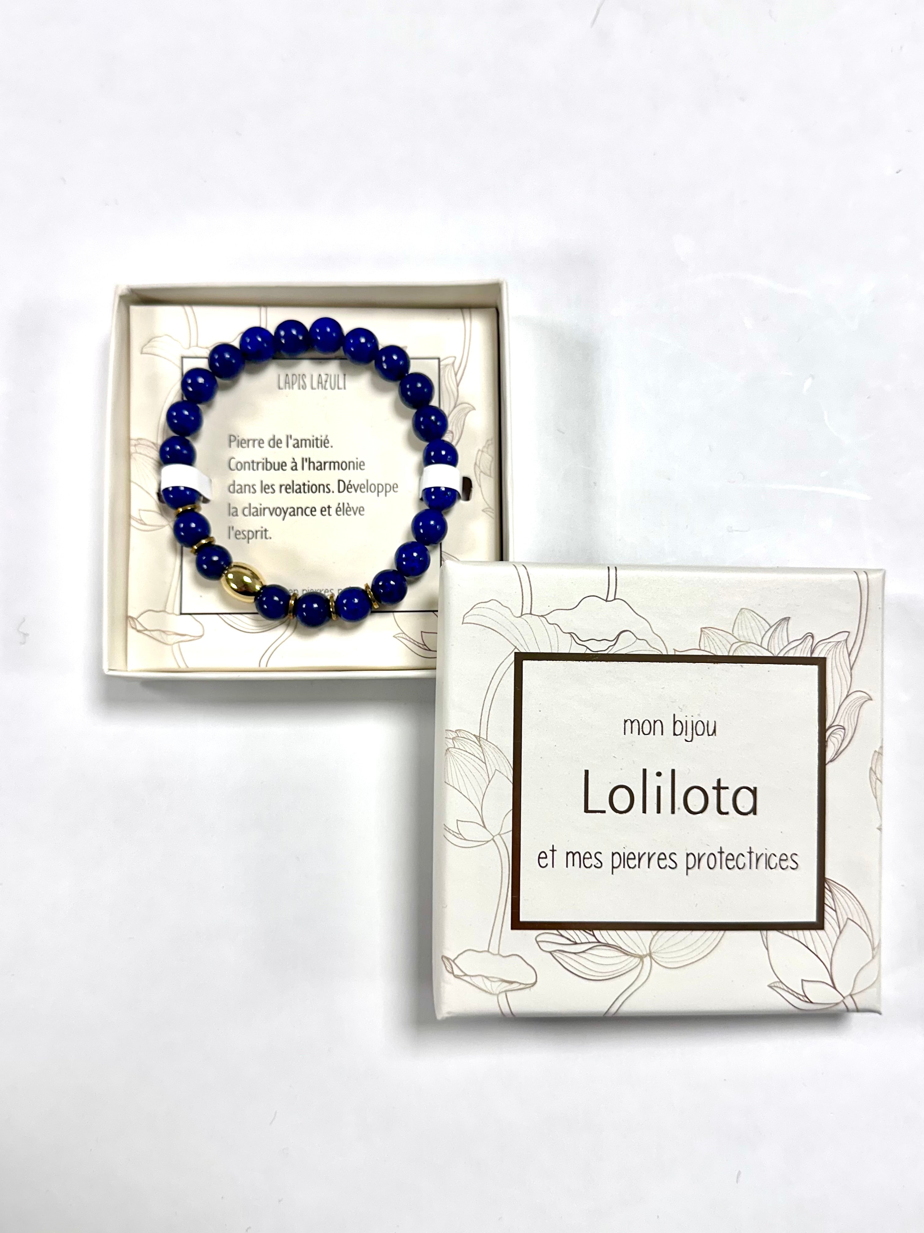 Bracelet en pierre — Lapis lazuli
